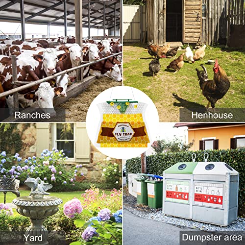 8 Pack Fly Trap Outdoor With Bait, Hanging Fly Bag, Effective Fly Killer, Mosquito Catcher For Indoor/Outdoor Family Farm, Orchard #TOP7