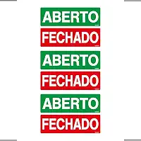 Combo 3 Placas De Sinalização Aberto/Fechado 30x10 Ekomunike - P-30 F9e