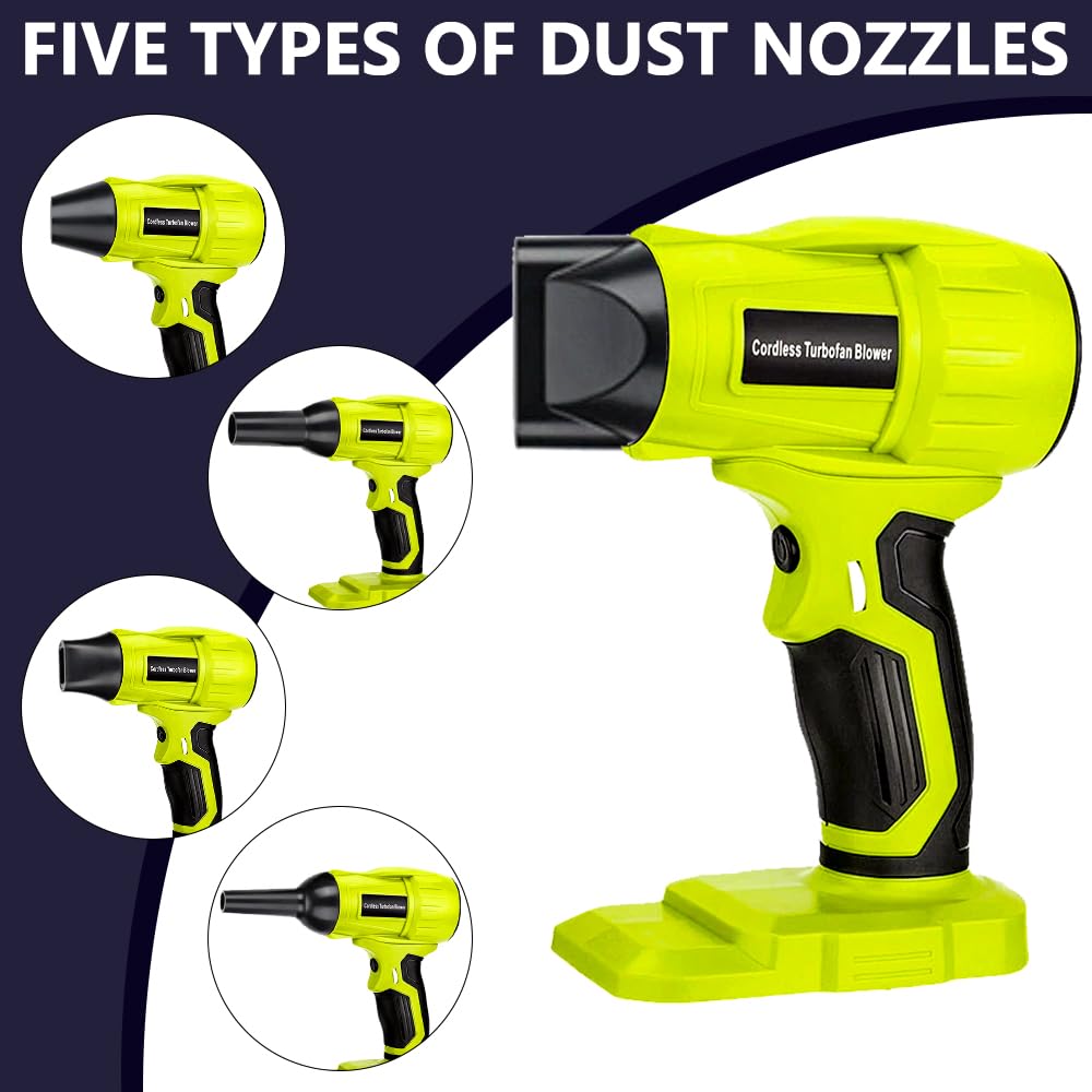 JANRI Ryobi Mini dépoussiéreur sans fil avec piles au lithium 18 V, moteur haute vitesse 96 000 tr/min, compact et léger pour appareils électroniques, claviers, voitures, outils et nettoyage de la