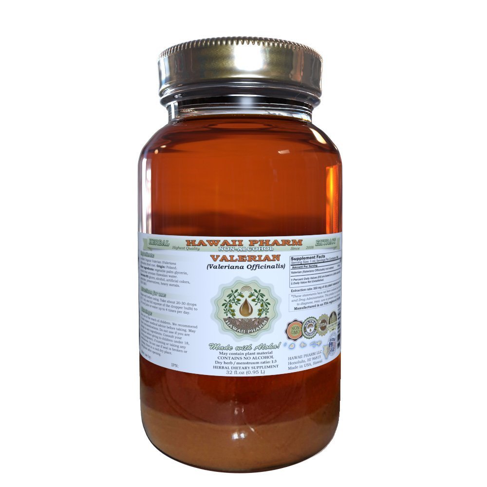Valerian Alcohol-Free Liquid Extract, Organic Valerian (Valeriana Officinalis) Dried Root Glycerite 