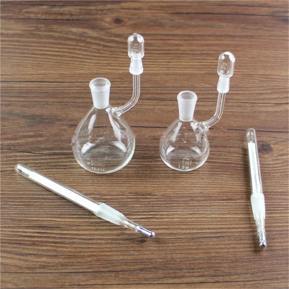 Laborgeräte und -ausrüstung Laborglas-Dichteflasche 25 ml 50 ml mit Thermometer(50ml white)