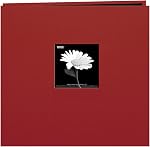 Pioneer 8-Inch by 8-Inch Postbound Fabric Frame Cover Memory Book, Sage Green