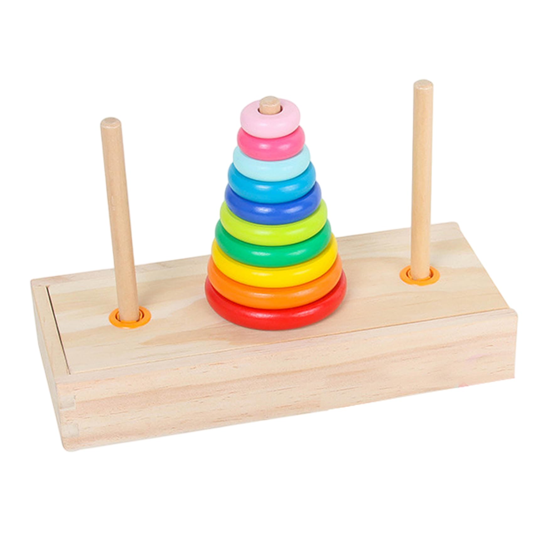 Generic Tour de Hanoï Puzzle 10 Anneaux en Bois, Jeu de Logique pour Enfants de 5 Ans et Plus (Grande Tour en boîte de Hanoï Generic Tour de Hanoï Puzzle 10 Anneaux en Bois, Jeu de Logique pour Enfants de 5 Ans et Plus (Grande Tour en boîte de Hanoï