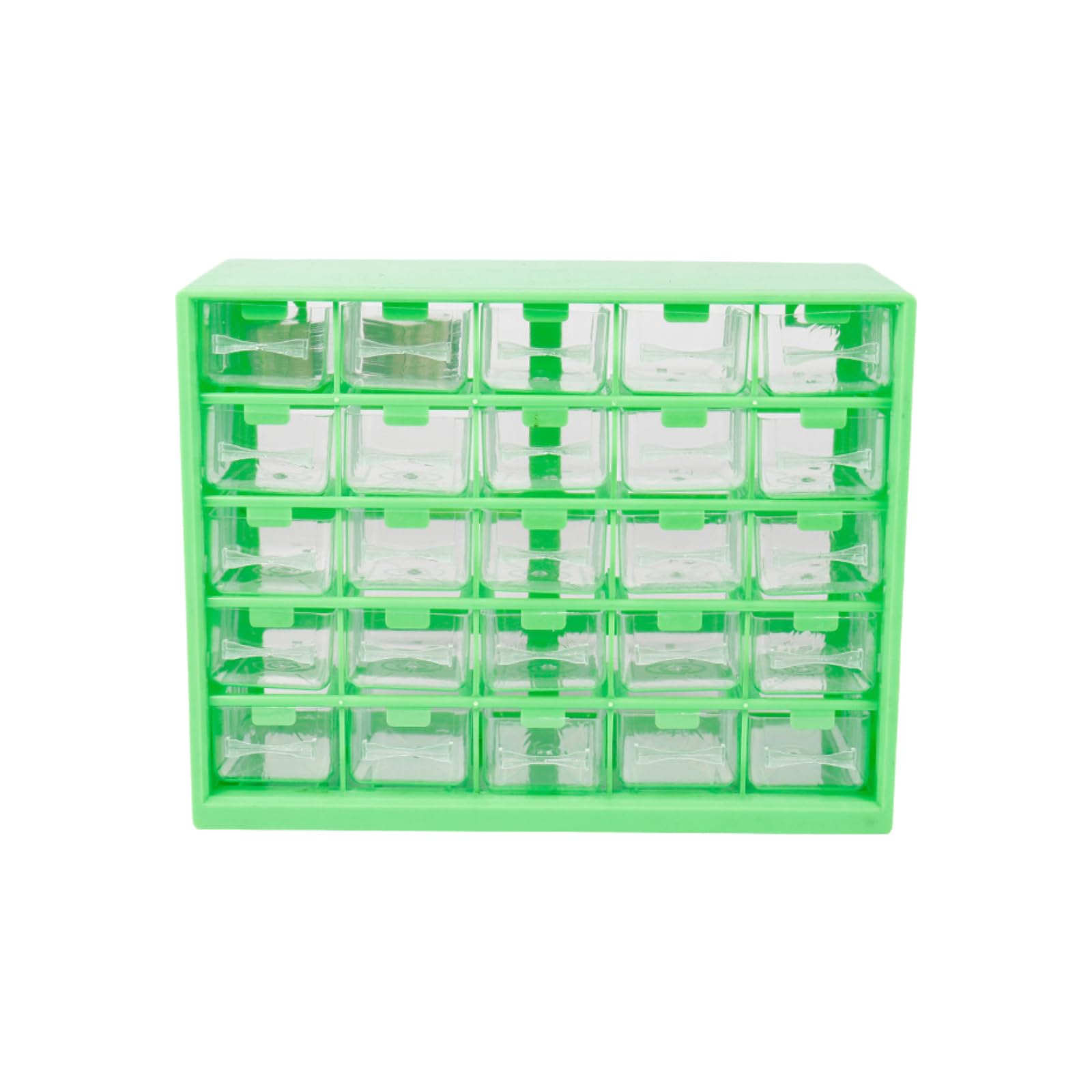 Model Stackable Clear Drawer Organizers 25 Compartments for Tool Hardware Accessories Easy Cleaning Designs Transparent Drawer Storage Box with Adjustable Dividers