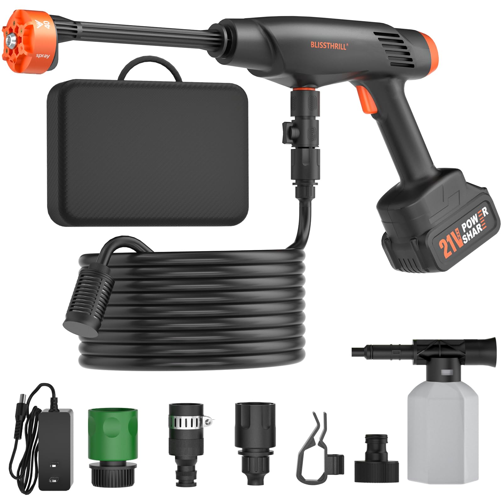 Cordless Pressure Washer Battery Powered; 1100PSI Cordless Power Washer