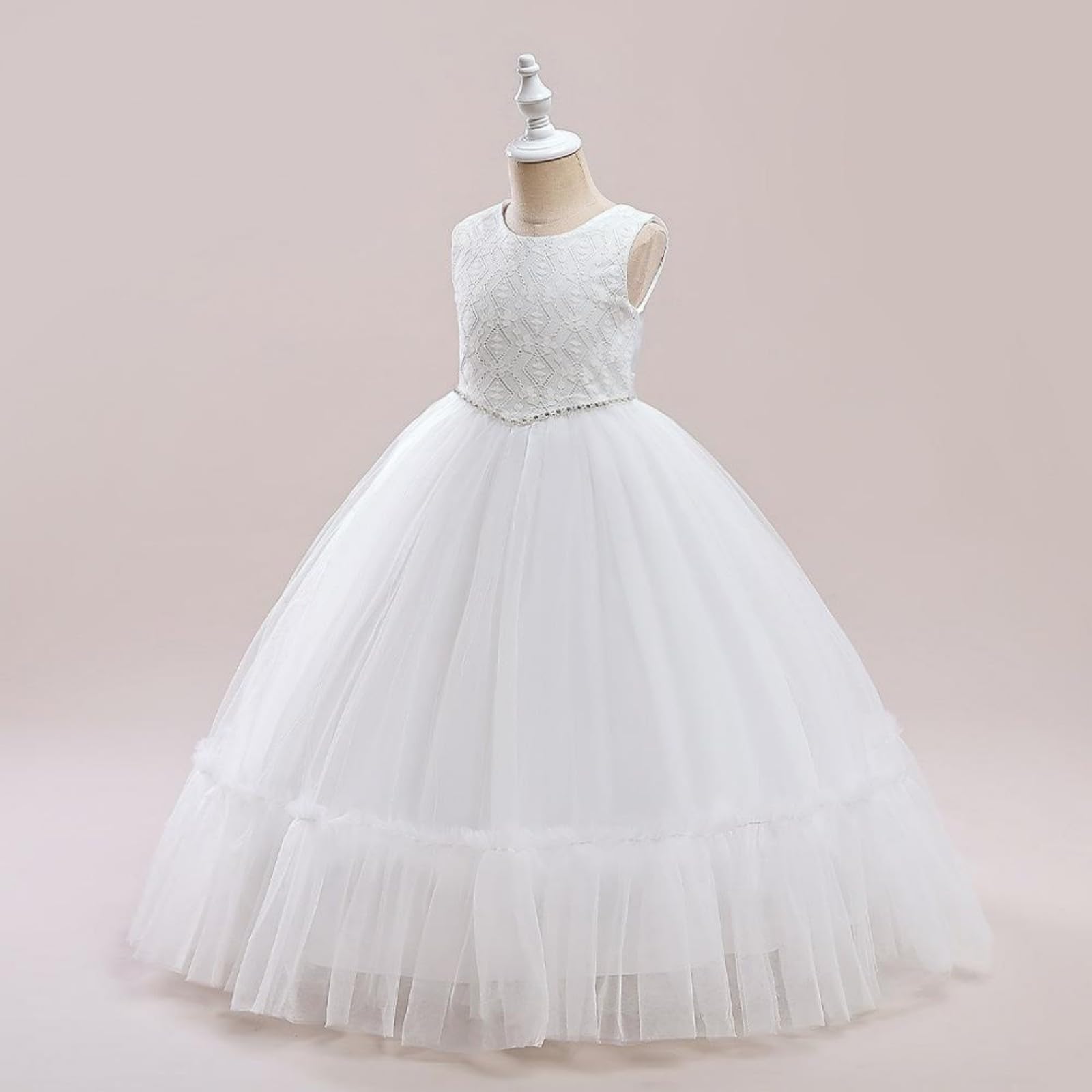 Vestido de princesa para niñas, fiesta de cumpleaños, boda, vestido largo de tul, vestido formal de noche, dama de honor, concurso, vestido de vacaciones para niña