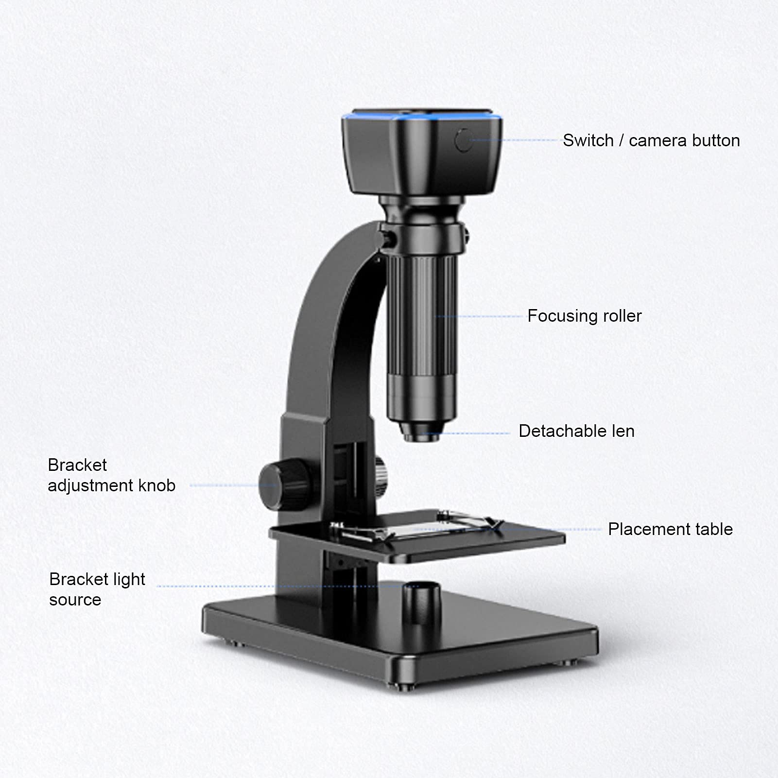 Microscopio Digital 2000X HD con WiFi y USB Lente Dual para Inspección Industrial y Biológica