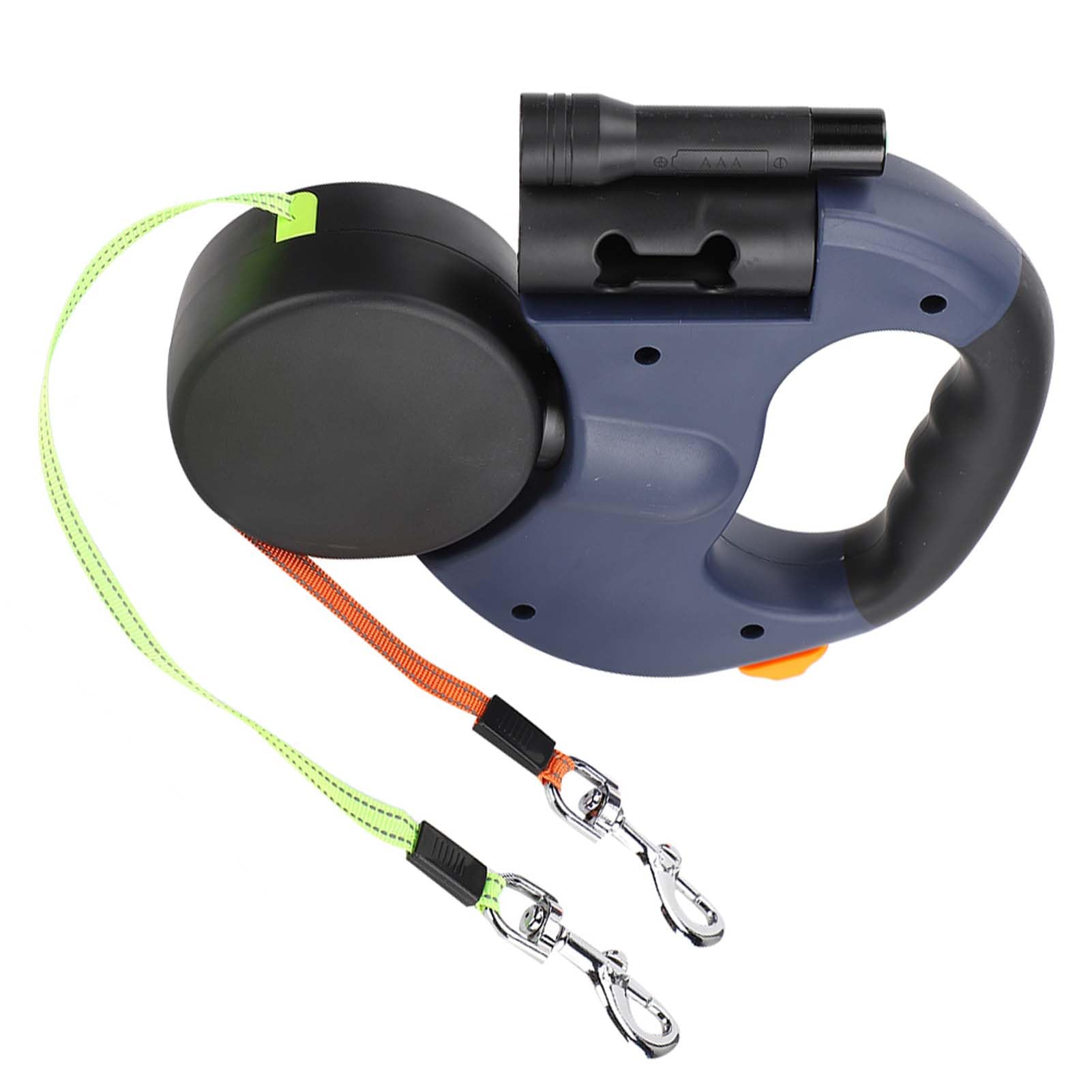 Laisses Doubles Rétractables Automatiques pour Chiens, Laisses Doubles Rétractables pour Chiens avec Lumières LED, Rotation à 360° Aucun Enchevêtrement, Laisse pour Chat et Chien