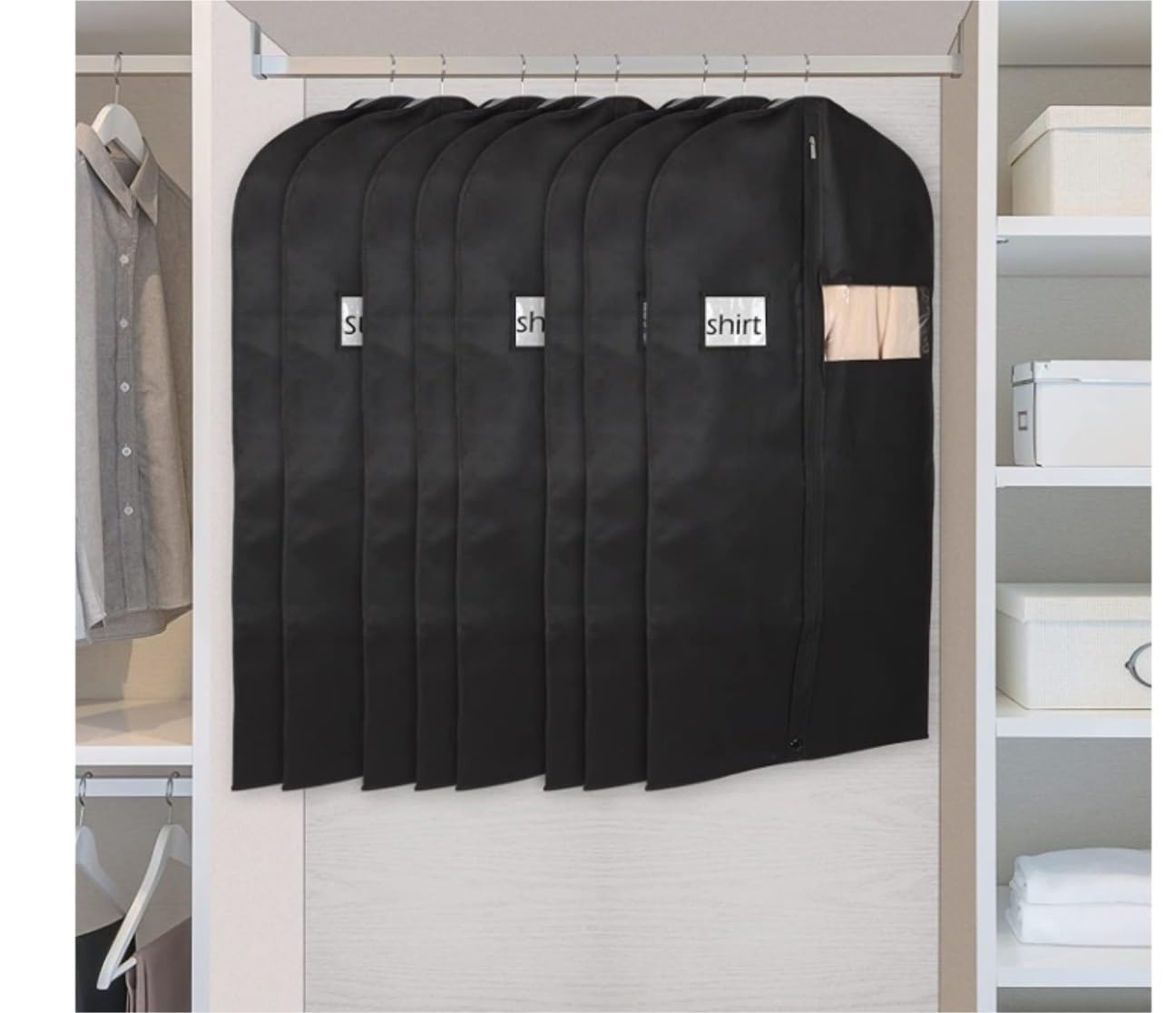 Fundas Ropa 8 Uds Bolsa De Ropa 40 ''Bolsa Traje para Viajes Y Colgante Almacenamiento Trajes Vestido Largo Chaquetas Cubierta
