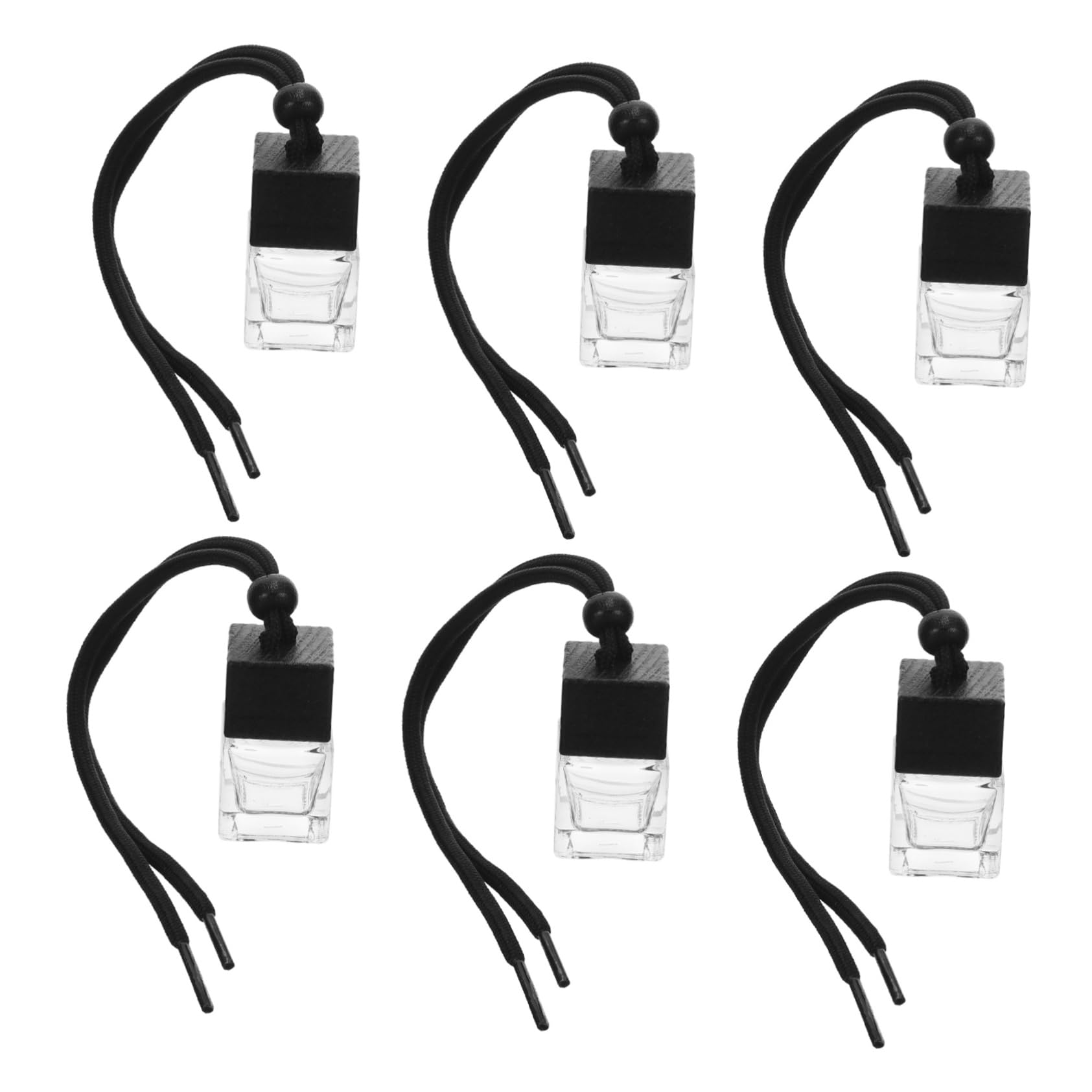 ULTECHNOVO Lot De 4 Diffuseurs De Parfum À Suspendre pour Rétroviseur De Voiture 8 ML Contenants De Rangement Vides 6 Pièces X 4