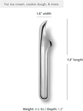 Caraway Ice Cream Scoop - Non Toxic Stainless Steel - Essential Kitchen Tool - Ergonomic Handle