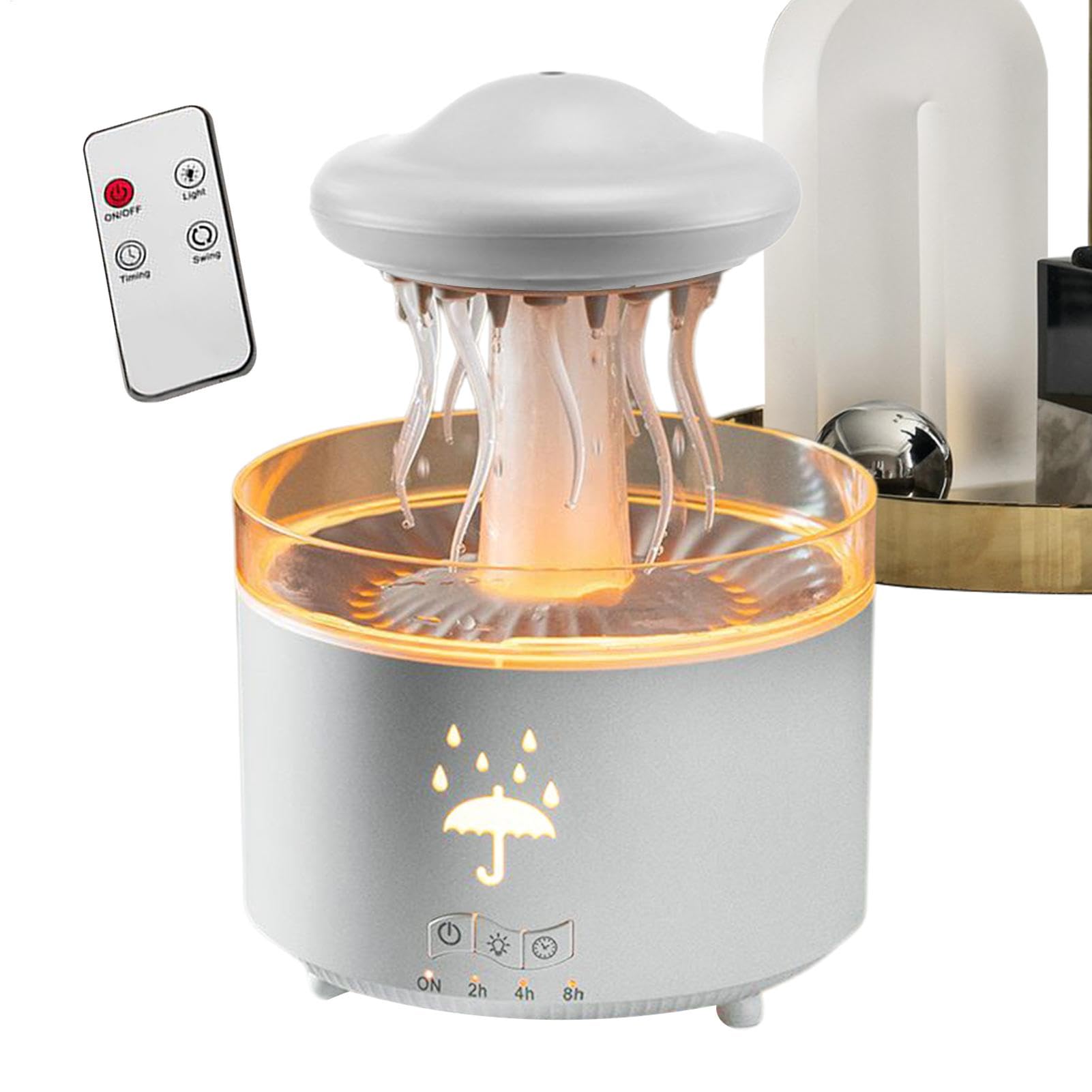 Umidificatore e atmosfera 300ml elegante con illuminazione a LED 7 colori | Decorazione della macchina del profumo per bagno, soggiorno, ufficio, camera e hotel