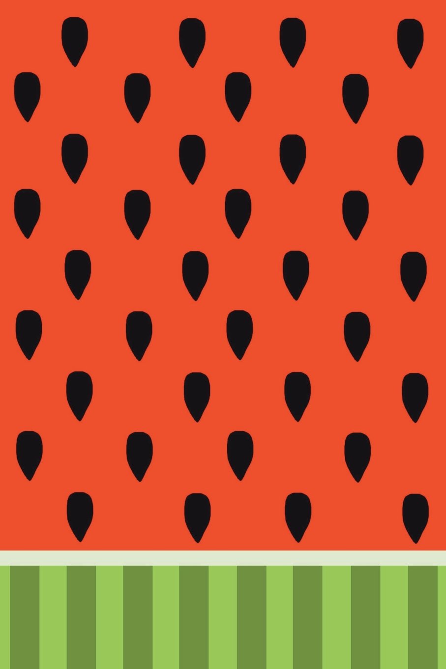 Watermelon Journal: Cute Red Melon Fruit Composition Log (Blank Lined Notebook)