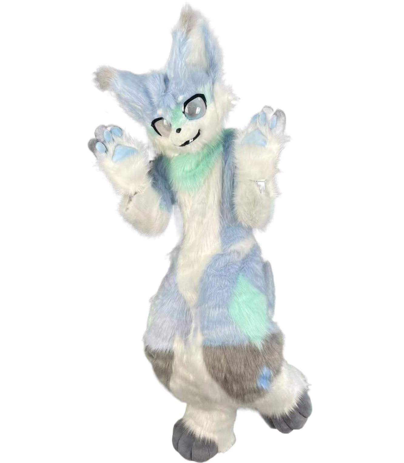 Furry Fursuit Kemono Cat Fox, futrzany futrzany kostium maskotka, na imprezę przebranie na karnawał