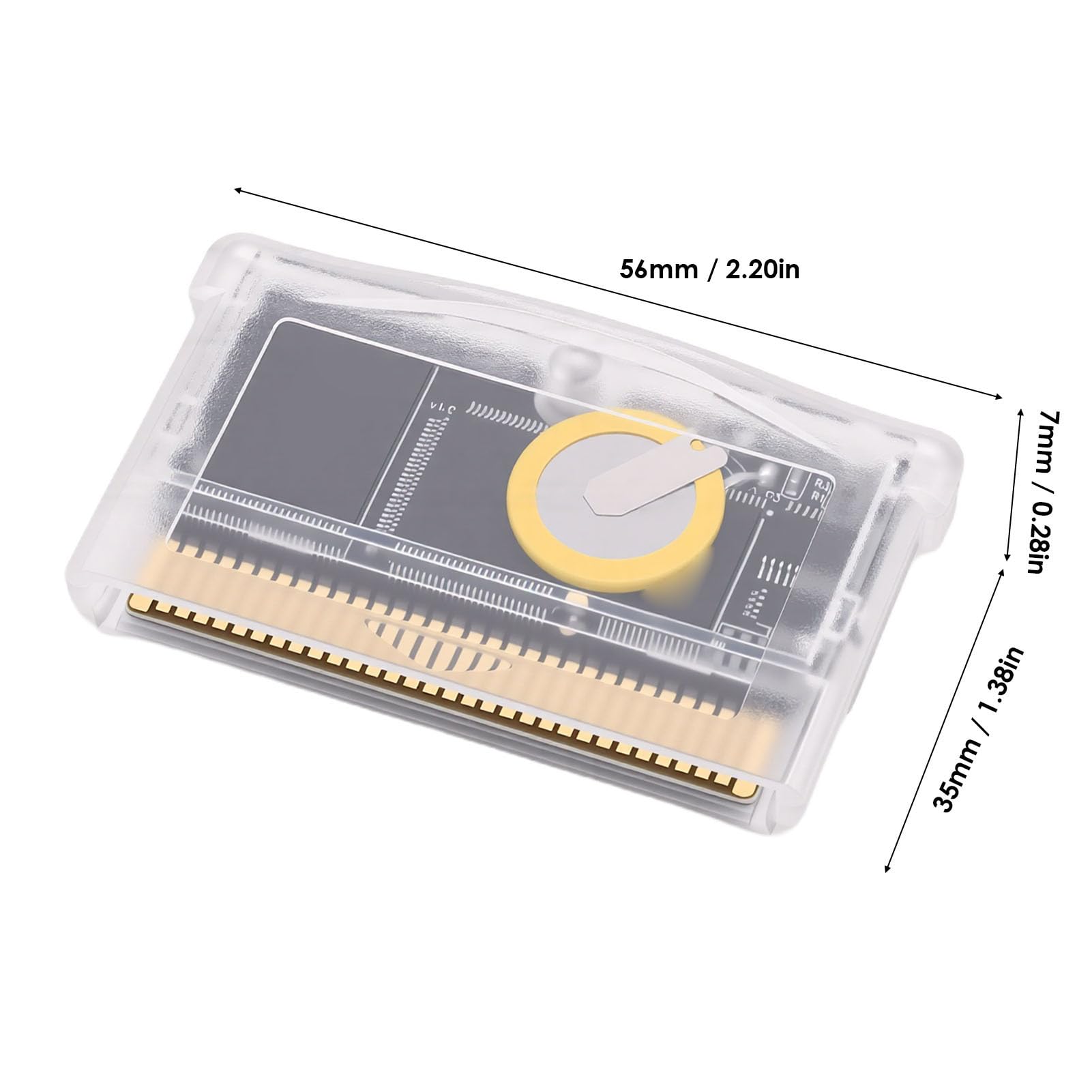Topiky Cartouche Flash 32 Mo pour Console de Jeu GBA, 1 Mo de RAM Statique avec Cartouche à énergie Solaire RTC, Compatible avec GBA, Compatible avec DS, Chargement à L'énergie