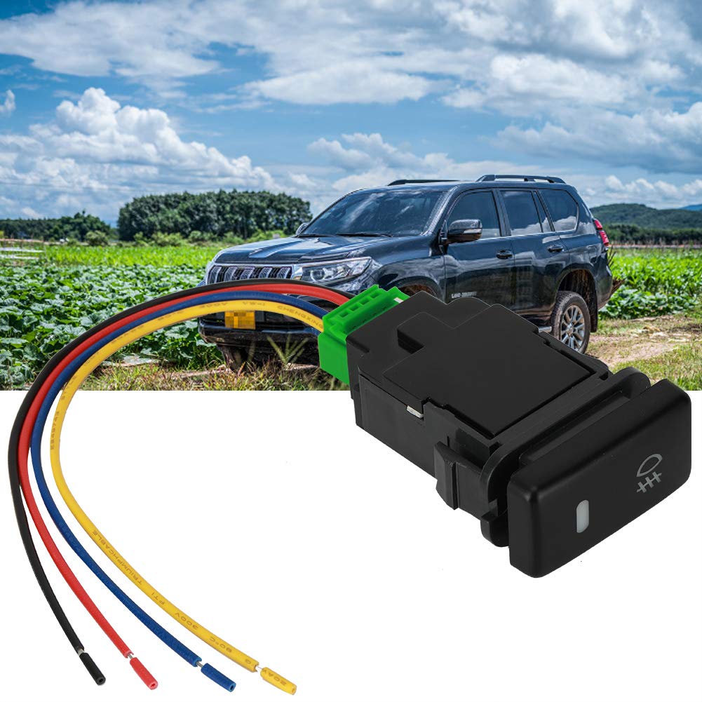 Interruptor De Botón Pulsador De Luz LED Azul De 12V Con