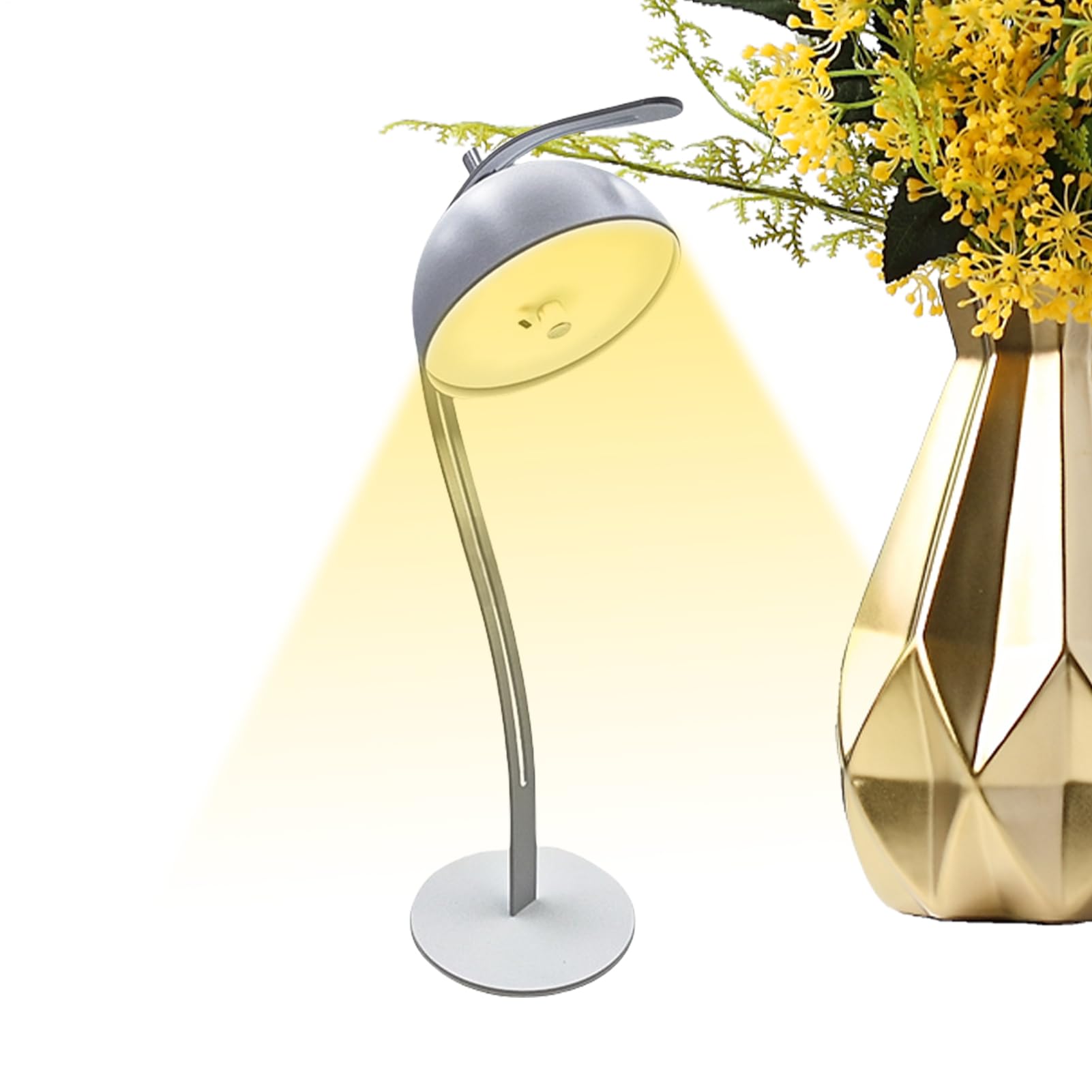 Ahuuen Lámpara de lectura de mesa, sensor táctil, luz LED con sensor táctil | Lámpara de pie a pilas para dormitorio salón