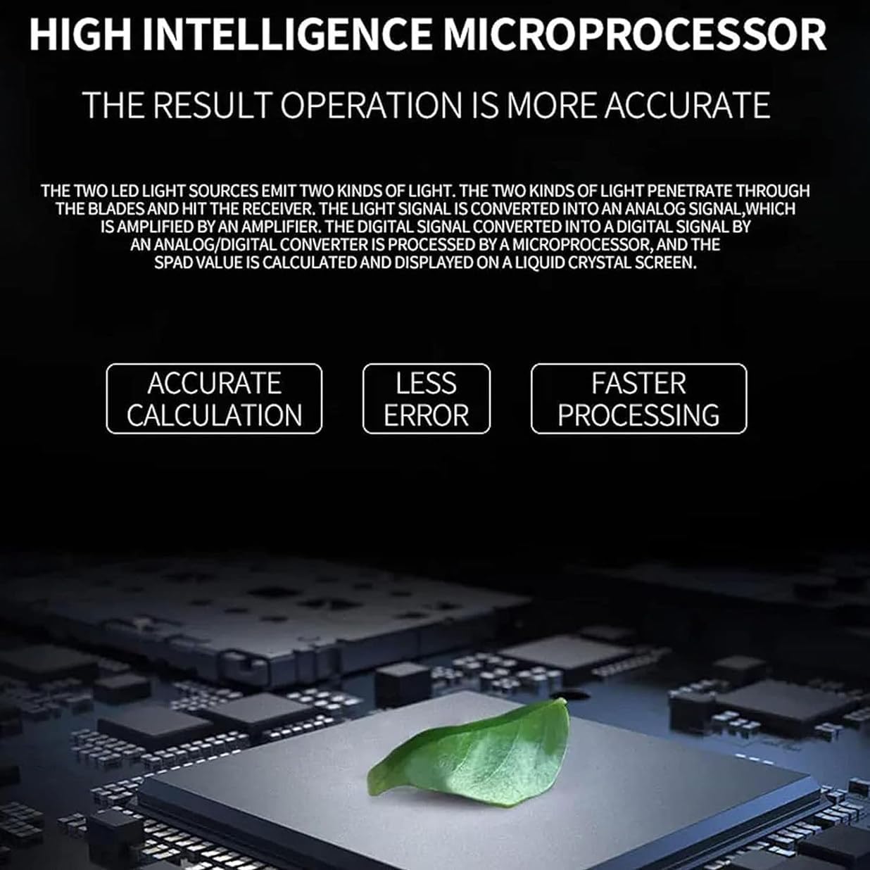 Portable Chlorophyll Meter Machine, Digital Chlorophyll Analyzer for Testing Plant Chlorophyll, Handheld Chlorophyll Tester, 2000Mah Lithium Battery,with USB Data Export,A,A