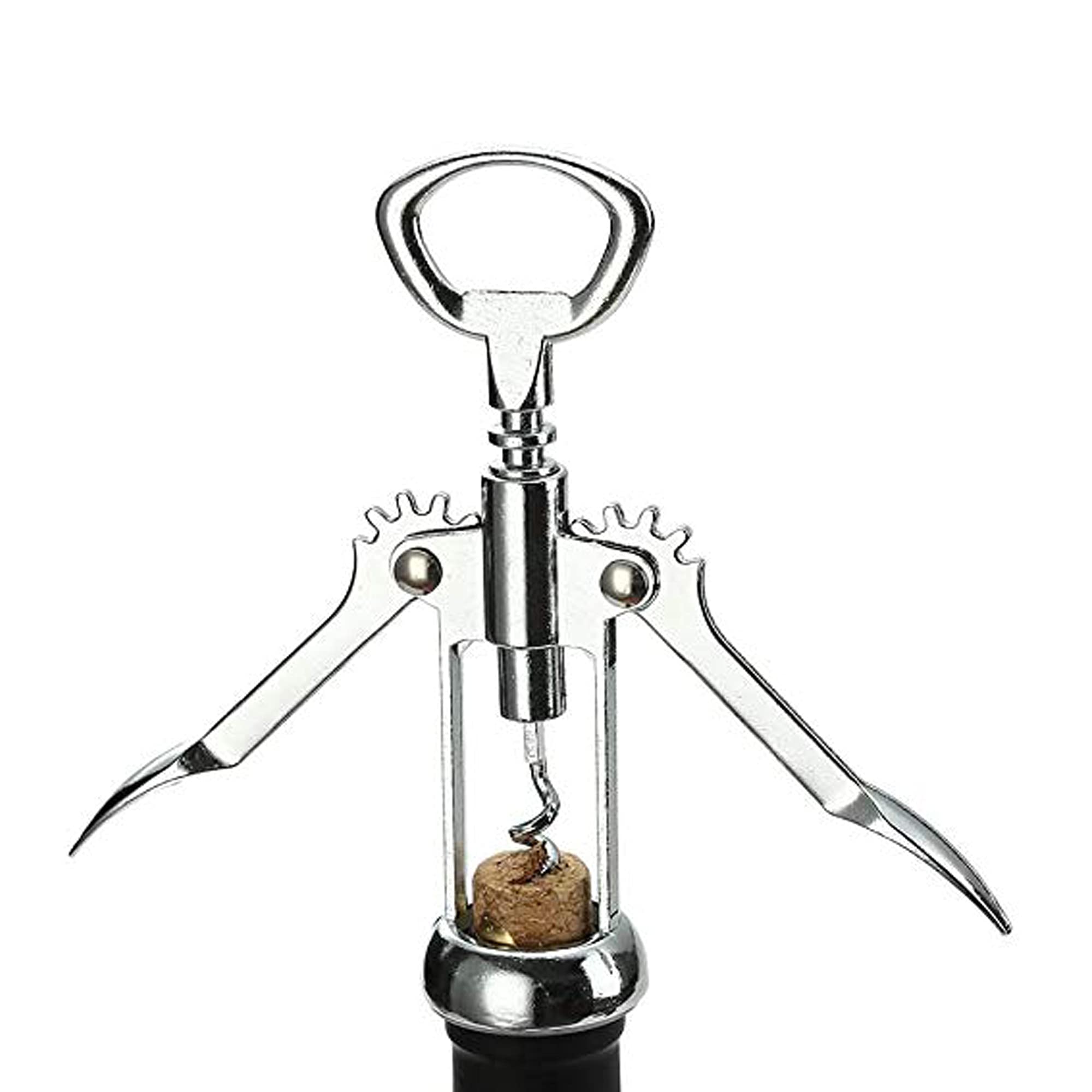 Wing Corkscrew Multifunctional,Wine Corkscrew Bottle Opener,Winged Corkscrew with Cap Lifter,Waiters Corkscrew,Wine Opener Zinc Alloy Premium Wing Corkscrew,Suitable for Kitchen Restaurant Bars
