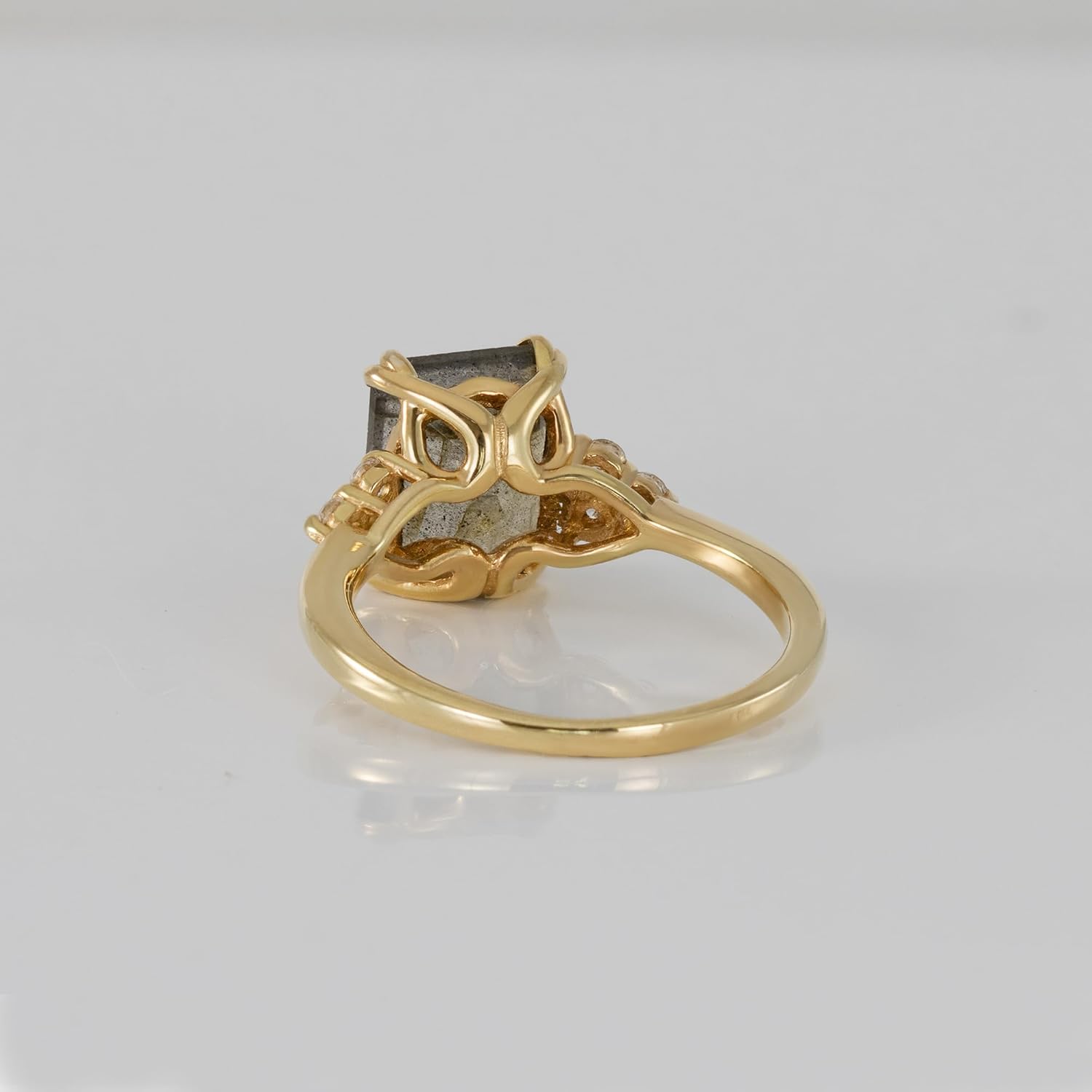 Blue Sapphire Ring - September Birthstone - Statement Ring - Gold Ring - Engagement Ring - Rectangle Ring - Cocktail Ring