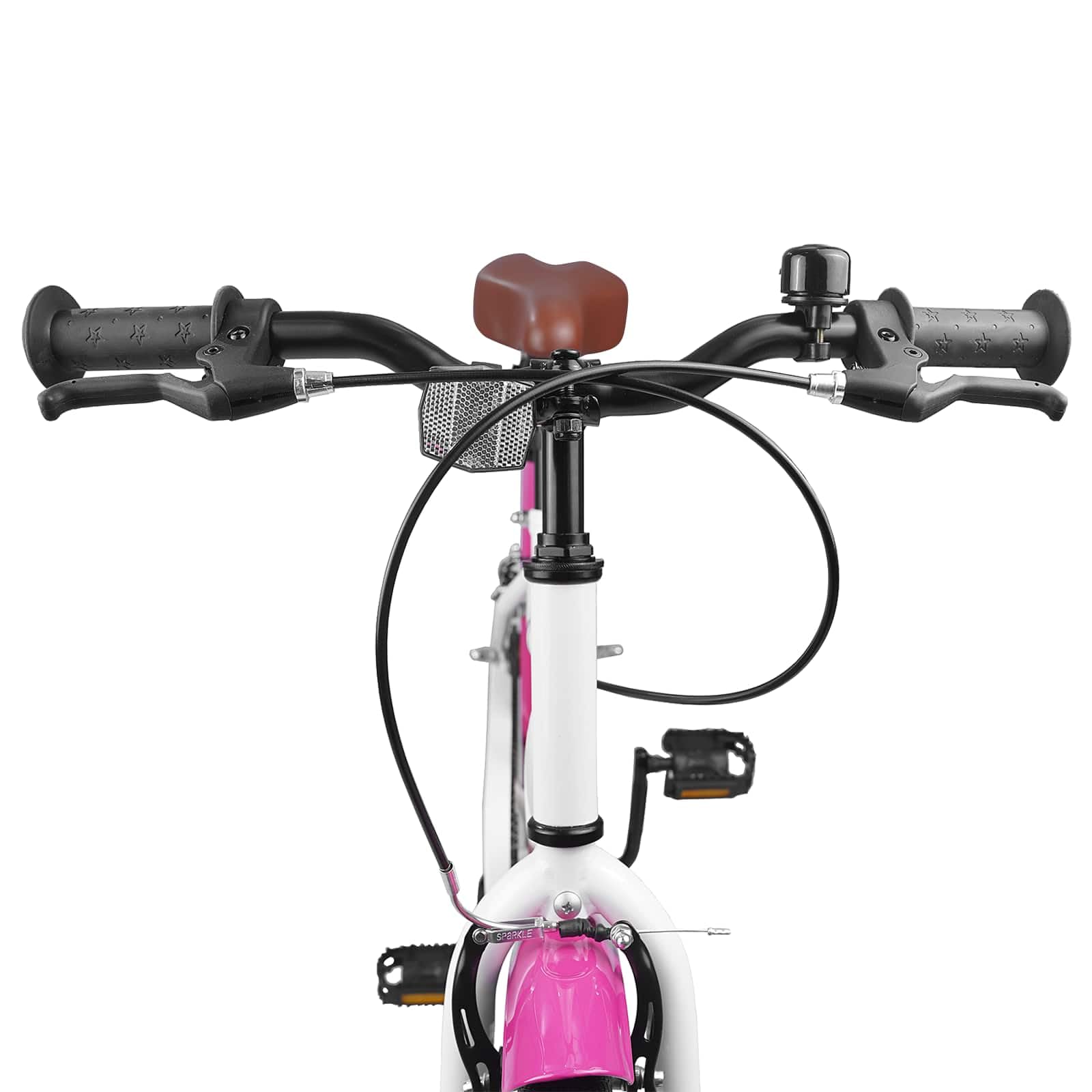 Kinderfahrrad 18 Zoll für 5-7 Jahre, verstellbares Fahrrad mit Stahlrahmen, Rücktrittbremse und Schutzblech, 123 x 51 x 78 cm, Lila