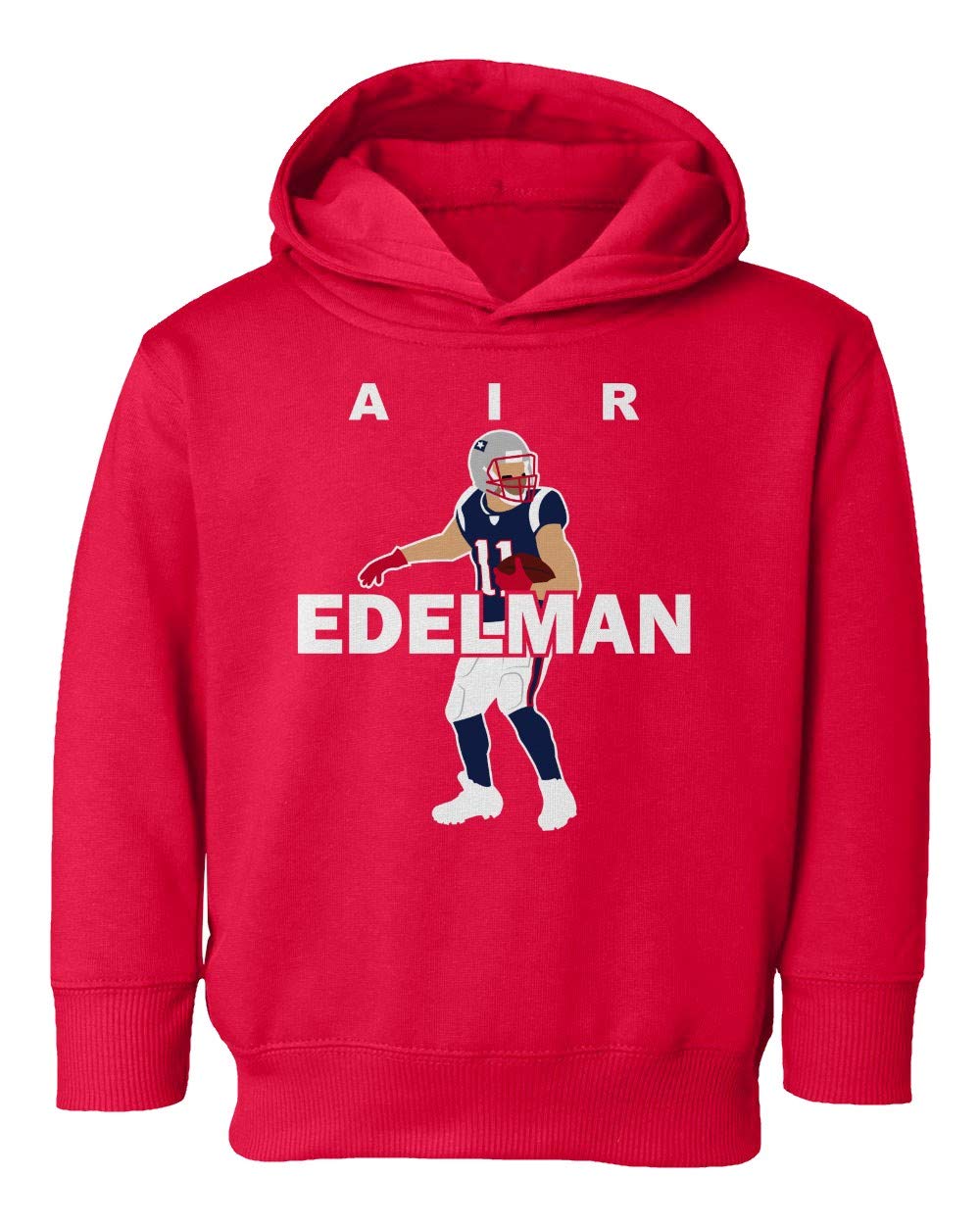 Baku Apparel New England AIR Edelman Football Little Kids Girls Boys Toddler Hooded Sweatshirt (Red, 5T)