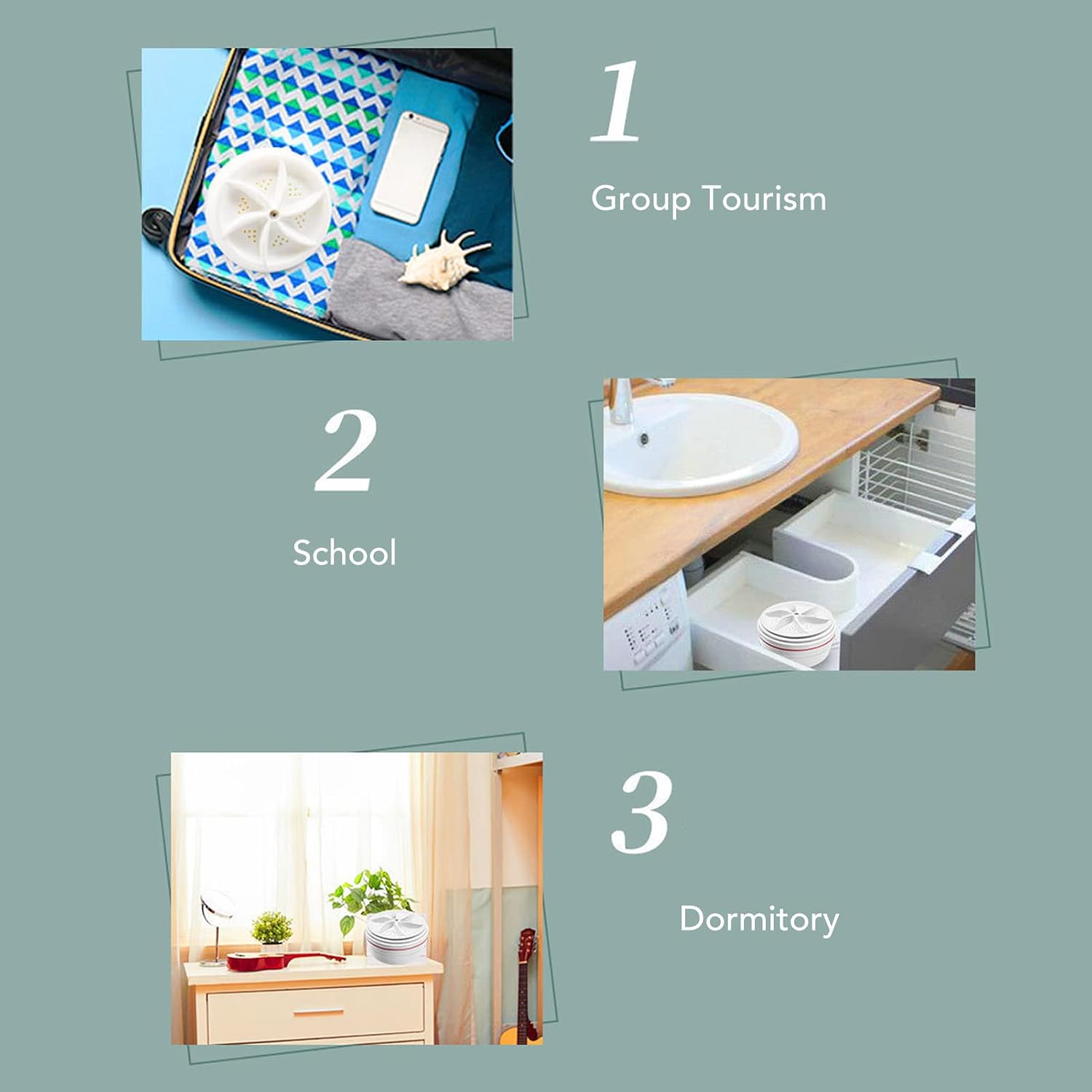 Mini Washer, Ultrasonic Washing Machine Portable USB Turbine Powered Ng Lave Linge for Clothes Socks Underwear 5V 60W WasherDryers Space Saving Small