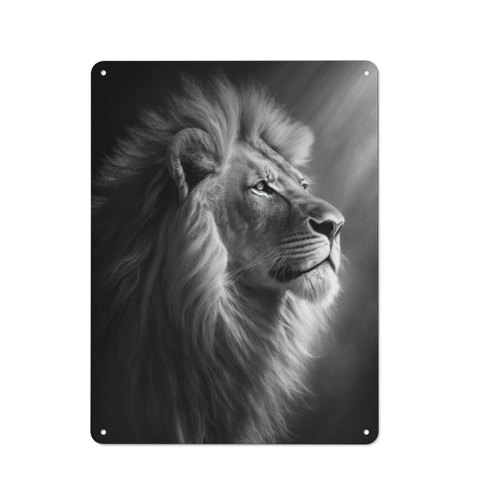 Junmoney Lion Light Retro Metal Sign 40X30cm For Hobby Room Or Studio, Autumn Wall Decor For Creative Interior Collectors