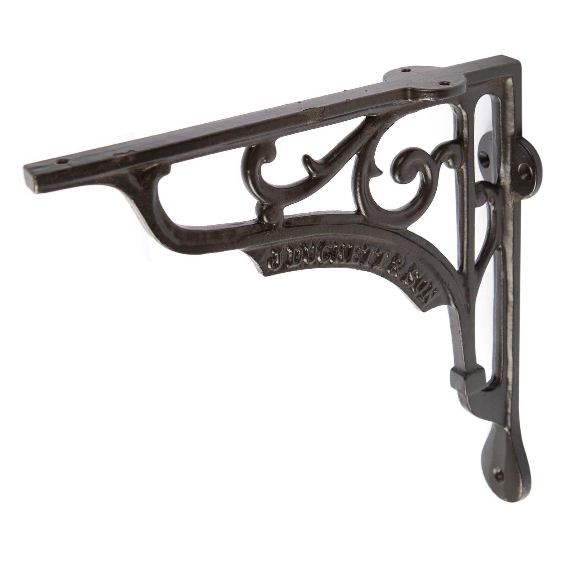 Hammer and Tongs - Ornate Iron Shelf Bracket - D200mm - Black