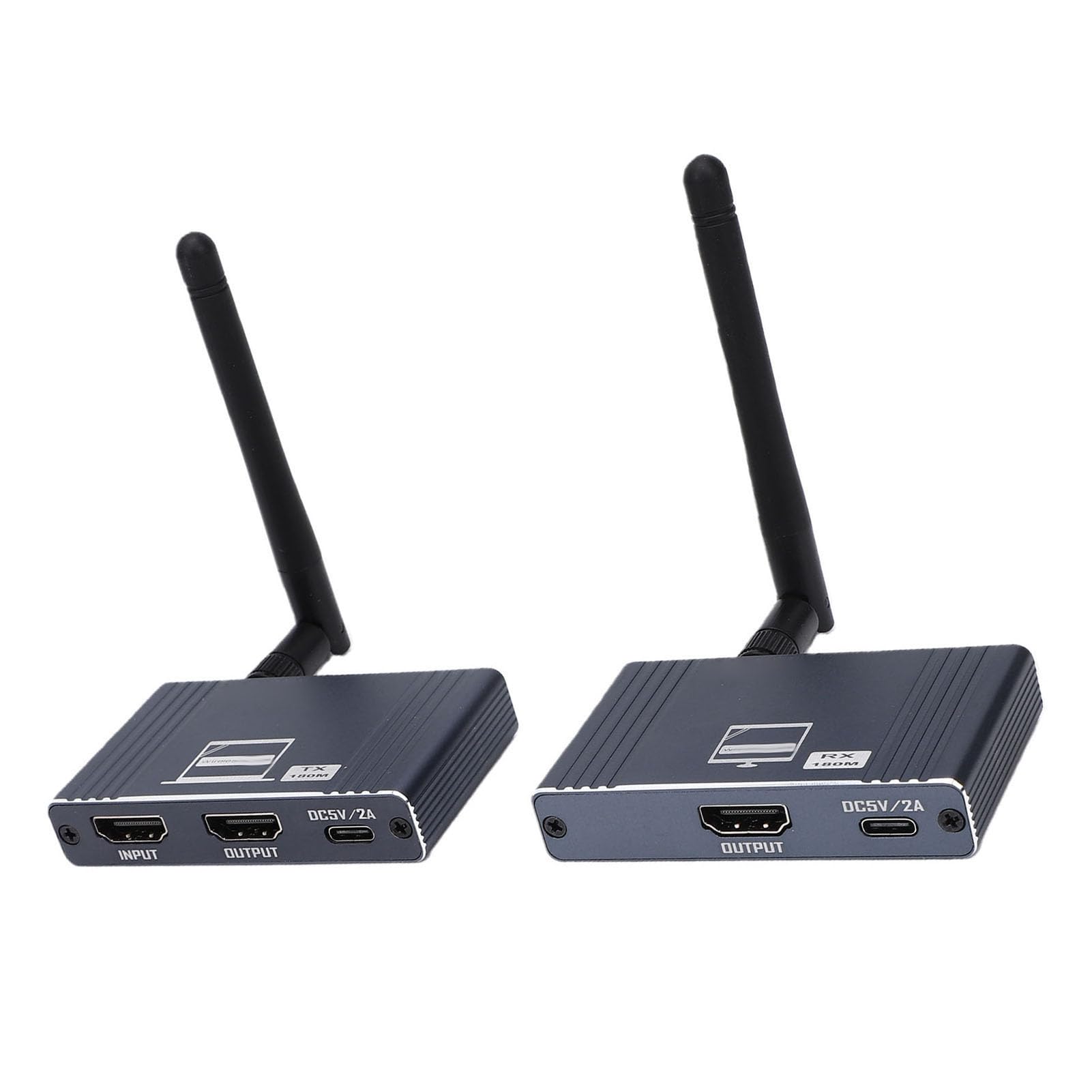 Bezprzewodowy Przedłużacz HDMI do Projektora Telewizyjnego PC, 1080P 60 Hz 200 M, 2.4G 5G Dwuzakresowy, Metalowa Wtyczka Typu, Zestaw Nadajnik-odbiornik do Domowego Biura