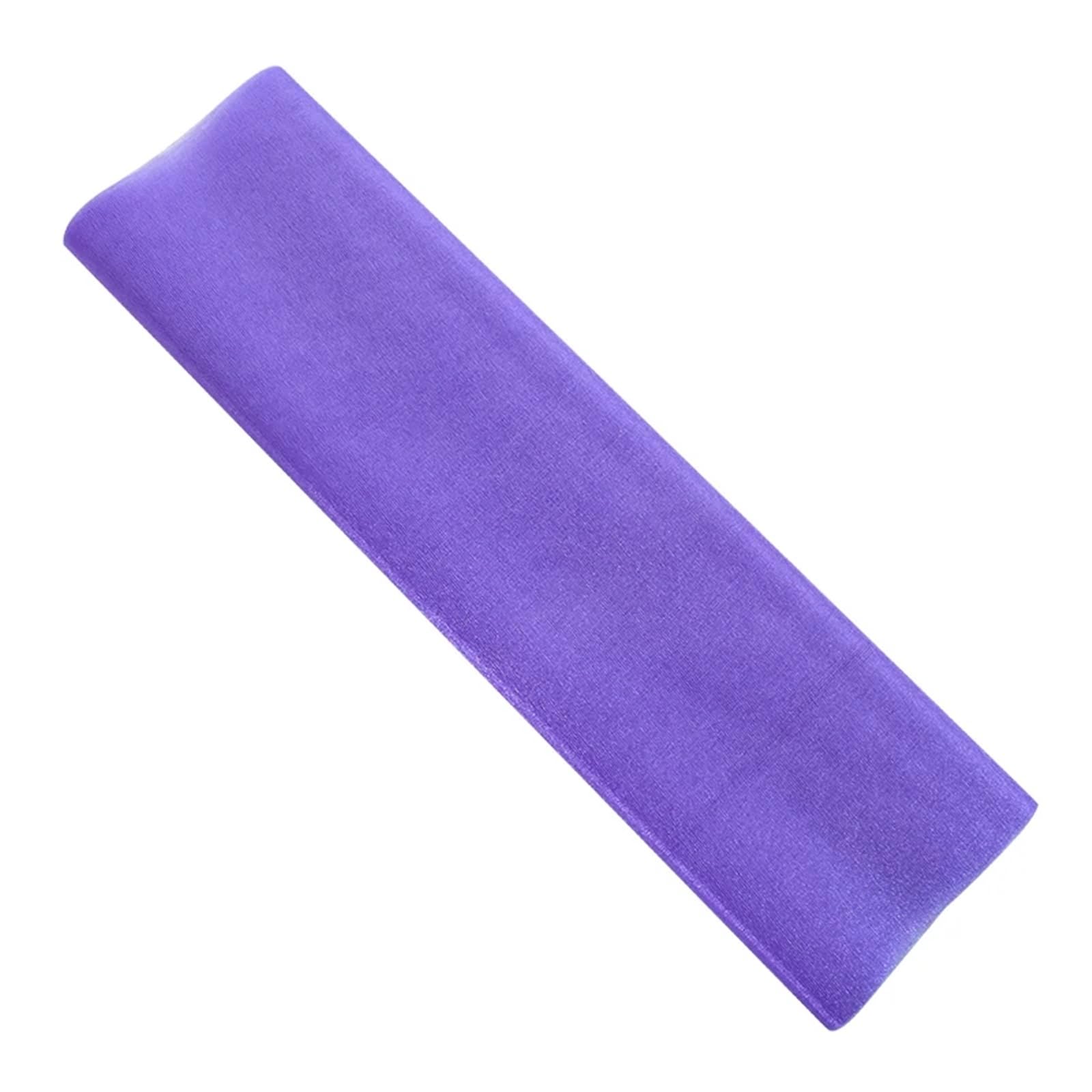 Tulle Fabric Roll 10Pcs Crystal Organza Tulle Roll Fabric for Wedding Party Decoration Organza Chair Sashes Width 45cm(Purple)