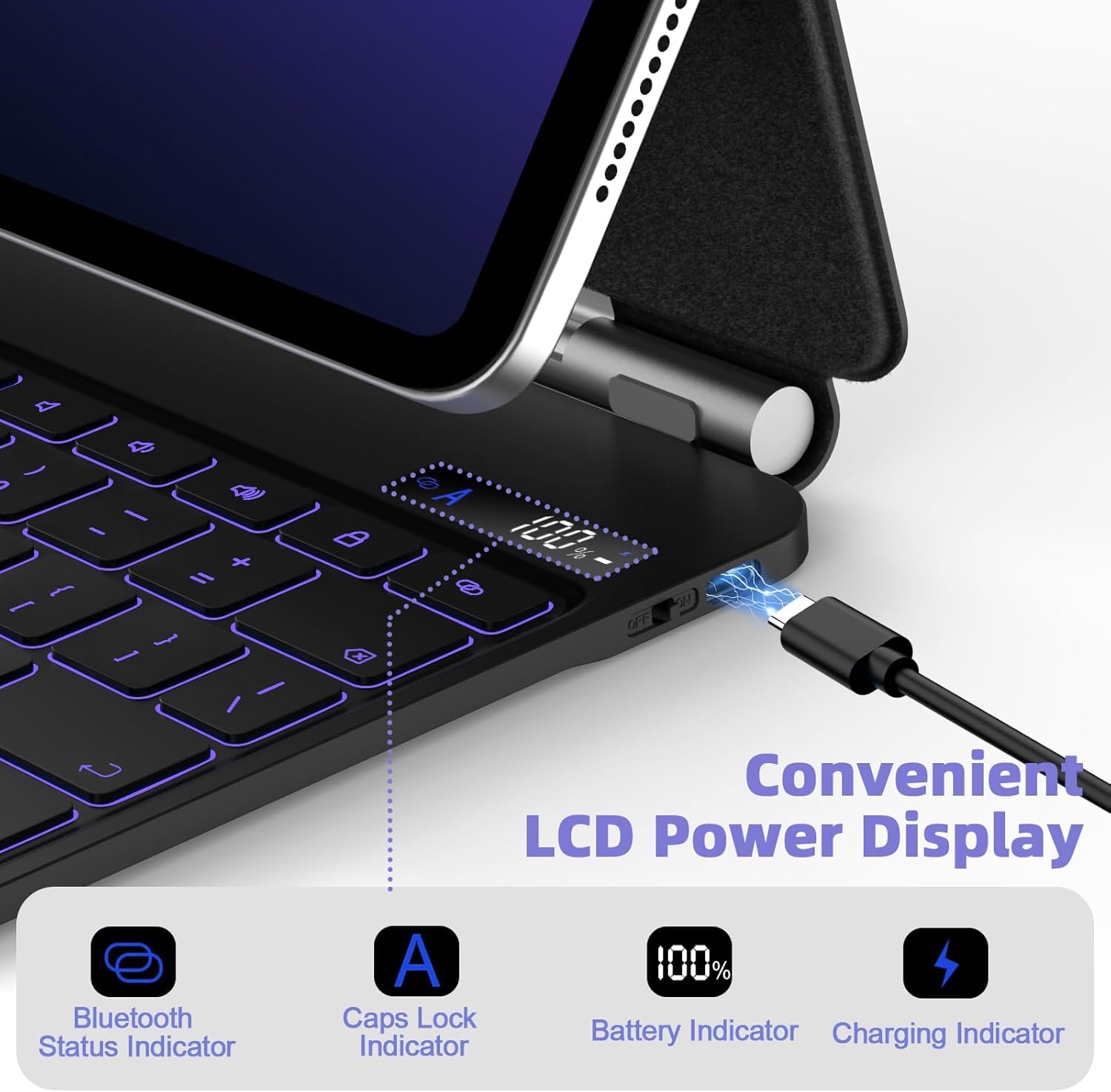 Magic Keyboard for iPad Air 13 Inch M4/M3/M2 & iPad Pro 12.9 inch