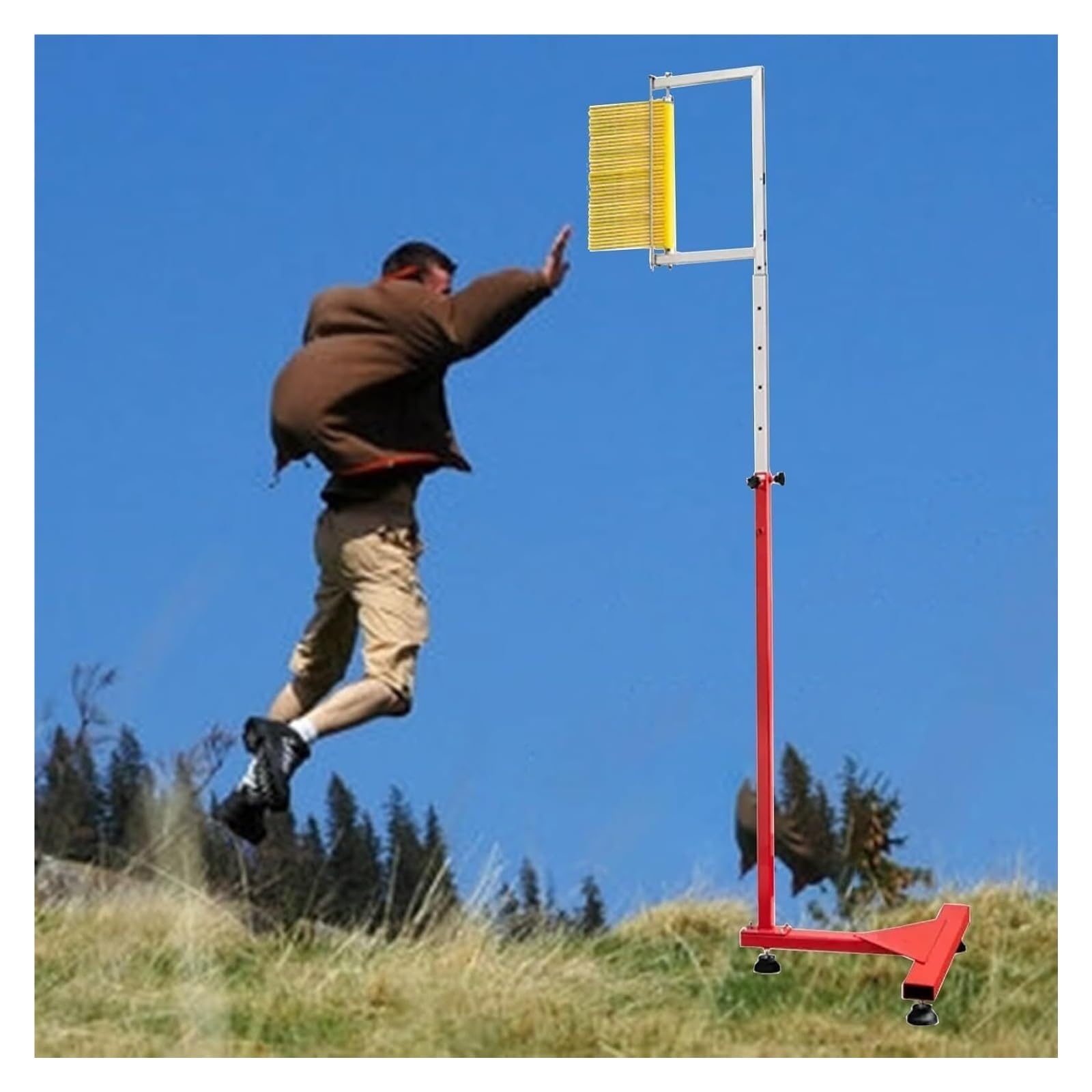 Entrenador de salto vertical ajustable, herramienta de medición de acero inoxidable para una medición precisa de la altura de salto vertical