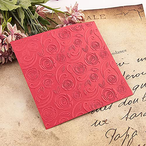 4Pcs Rose Flower Leaves Plastic Embossing Folder Diy Craft Template Molds Stamp Stencils Scrapbook Paper Cards Photo Album Making Tool Embossing Folders Handmade Art Craft Supplies Decorating Mold #TOP3