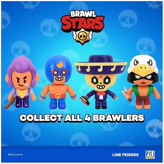 P.M.I. Brawl Stars Action Figure | One of Four 6.7-Inch-Tall Collectibles | Brawl Stars Toys, Gift for Video Gamer | Shelly with Boomstick | Ofically Licensed Toy Figure - Articulated
