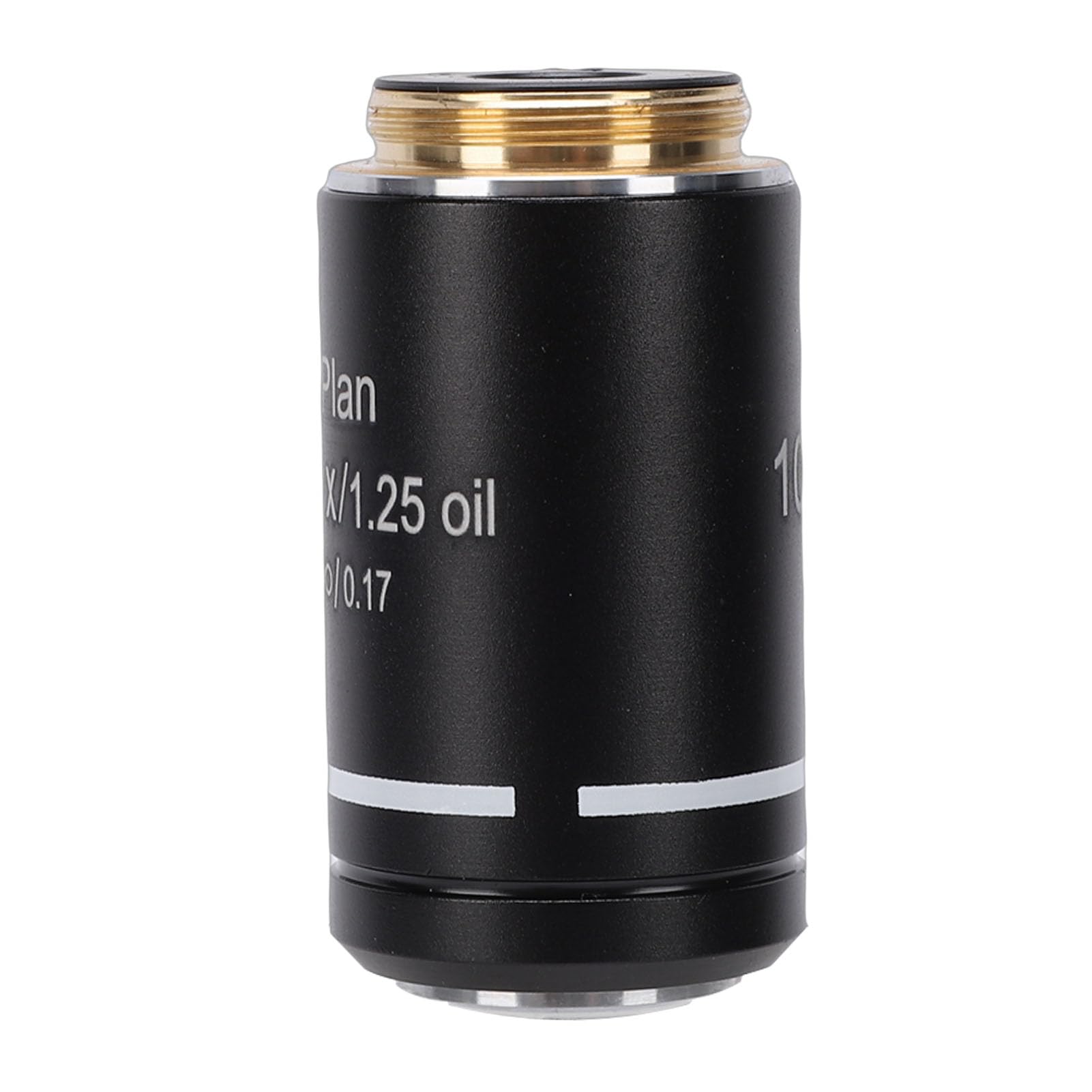 Ejoyous Lente Objetivo de Microscopio Plan, Aleación de Aluminio, Vidrio óptico, Hilo RMS de 20,2 Mm, Imágenes Claras, Aumento Múltiple para Microscopios Biológicos, Laboratorios,