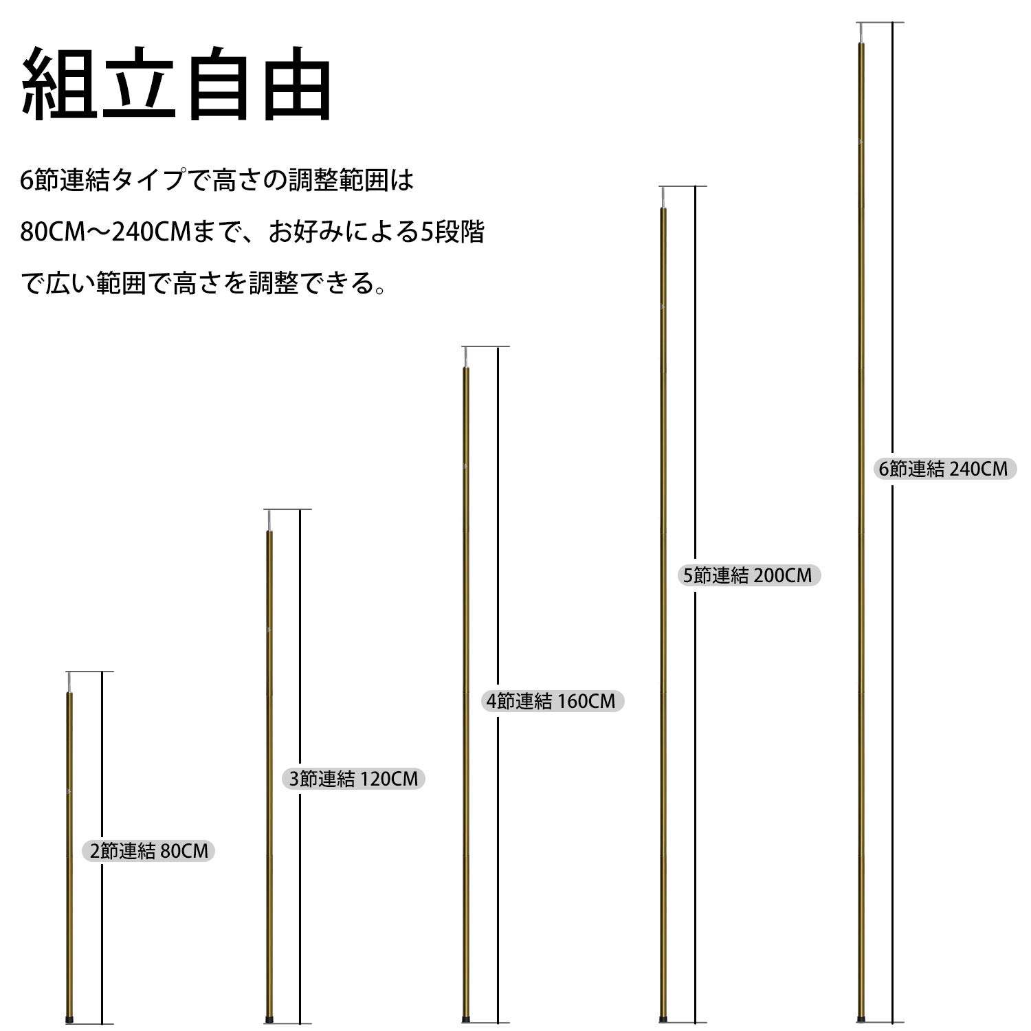 Amazon | Unigear テント タープポール 2本セット 7075アルミ製