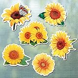 6 Sets Imanes de Puerta de Pantalla de Girasol de Nevera Magnético Decorativo Protector Flexible de Doble Cara Protectores de Herrajes para Mosquiteras Mantenga a Personas Mascotas Seguras