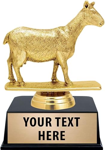 Crown Awards Trofeos de cabra, trofeos de cabra de 6" con grabado personalizado