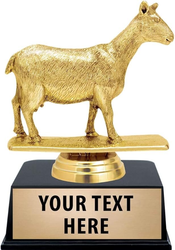 Crown Awards Goat Trophy, 5.5" Goat Trophies with Custom
