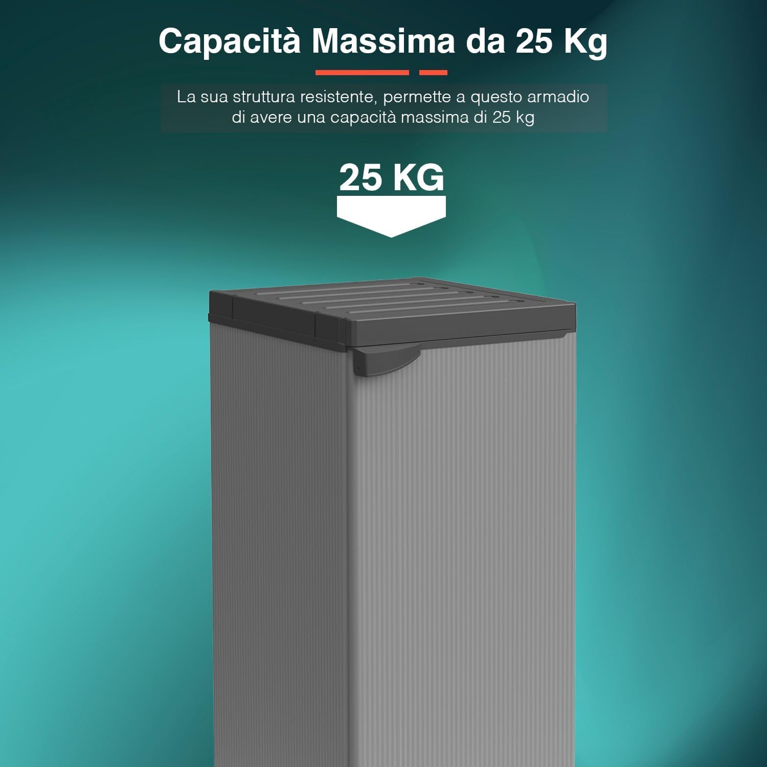 Avilia Armadio da Esterno 1 Anta - Mobile Modulare Adatto per Esterni ed Interni, Ripiani Regolabili, Porta Bombola Gas 10Kg, in Resina PVC e PP, con Kit Montaggio, Grigio, 35x39.5x85cm, Made in Italy