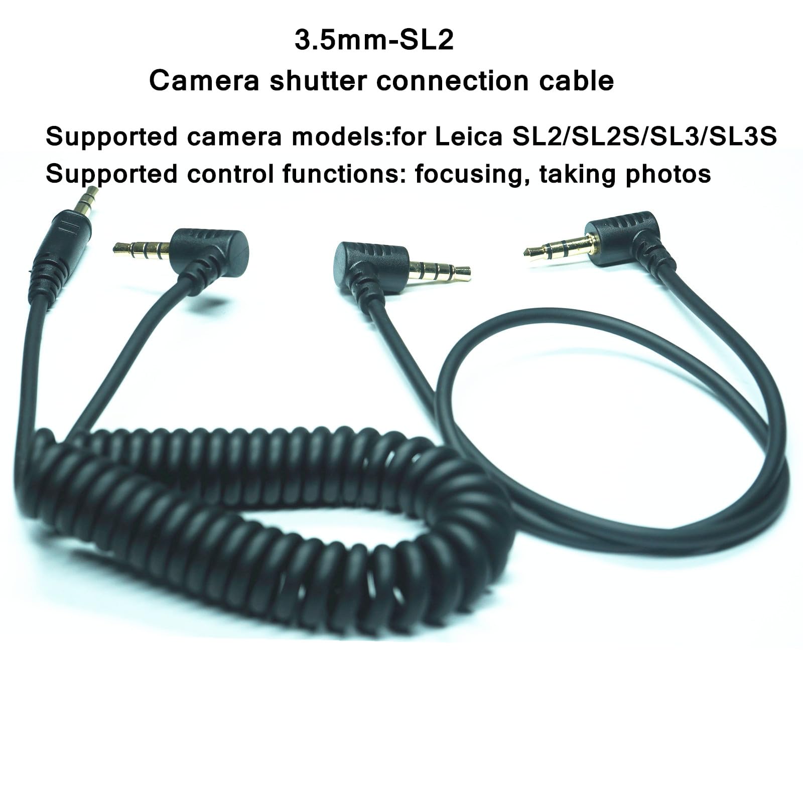3,5 MM-SL2 (TRRS3.5) do kabla zwalniającego migawkę aparatu Leica jest odpowiedni do kabli SL2/SL2S/SL3/SL3S, funkcja ustawiania ostrości i robienia zdjęć (3,5 mm-SL2 2 szt.)