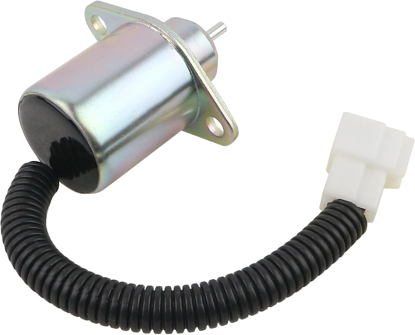 12V Stop Solenoid Compatible with Massey Ferguson 1520 1525 1529 1532, E3CD E3CE E3CF E3CG E3CD-T E3CC TG5330E4 SF310 SF370 SZ330 TG5470 6242128M1 6281-910-011-00