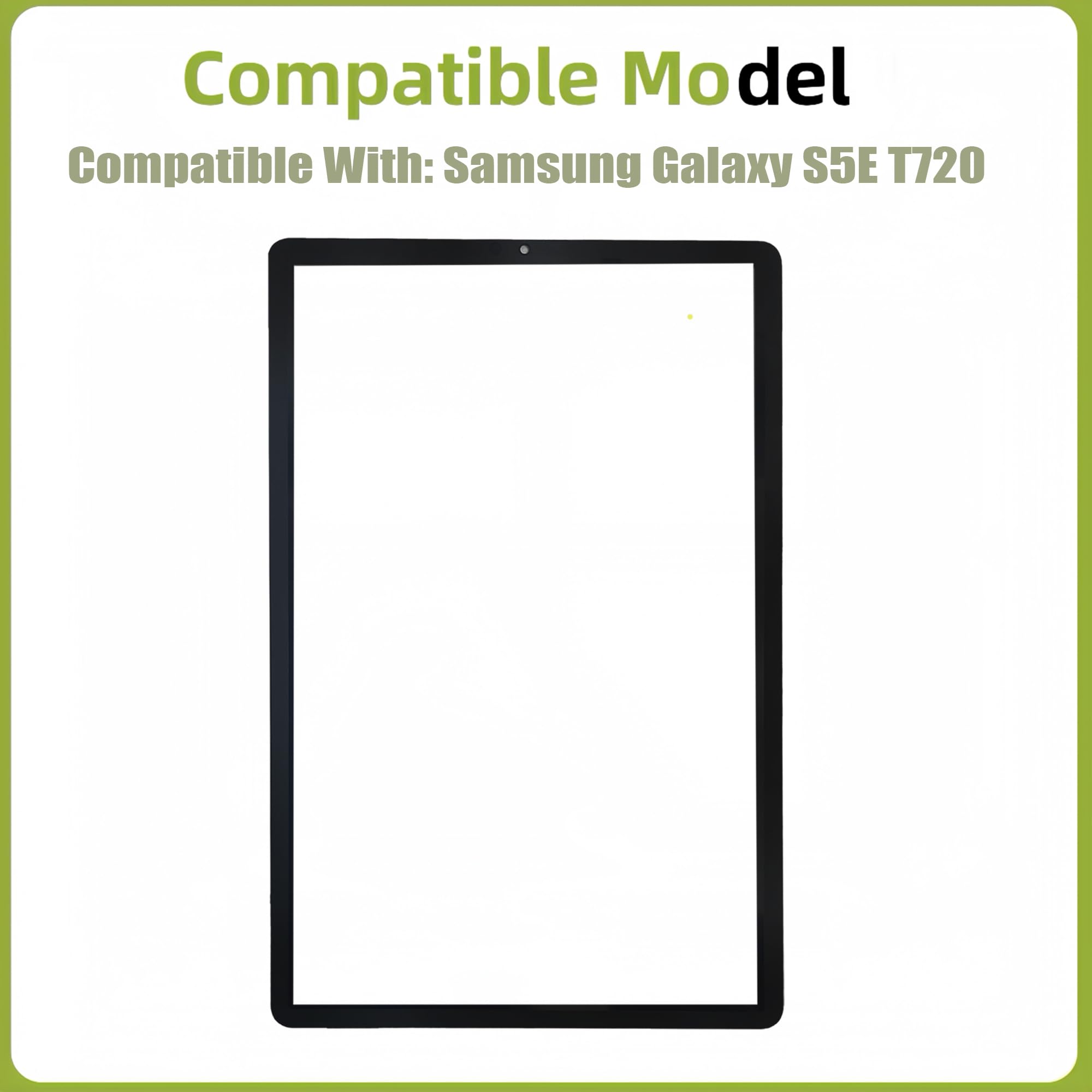 Kit de réparation d'écran en verre avant pour Samsung Galaxy Tab S5e [avec adhésif OCA] [pas d'écran LCD] 10,5" avec kit d'outils