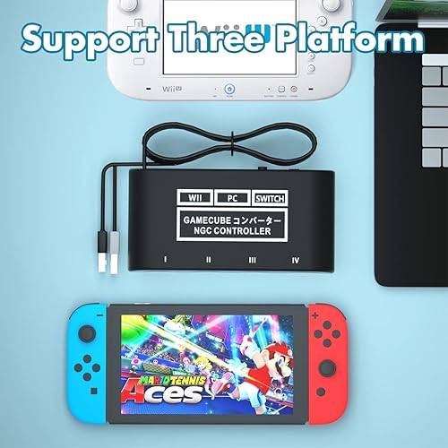 Miniatura 2 de CLOUDREAM Gamecube - Adaptador de controlador para Switch Gamecube Wii U y PC Super Smash Bros Choice compatible con cuatro controles Gamecube y