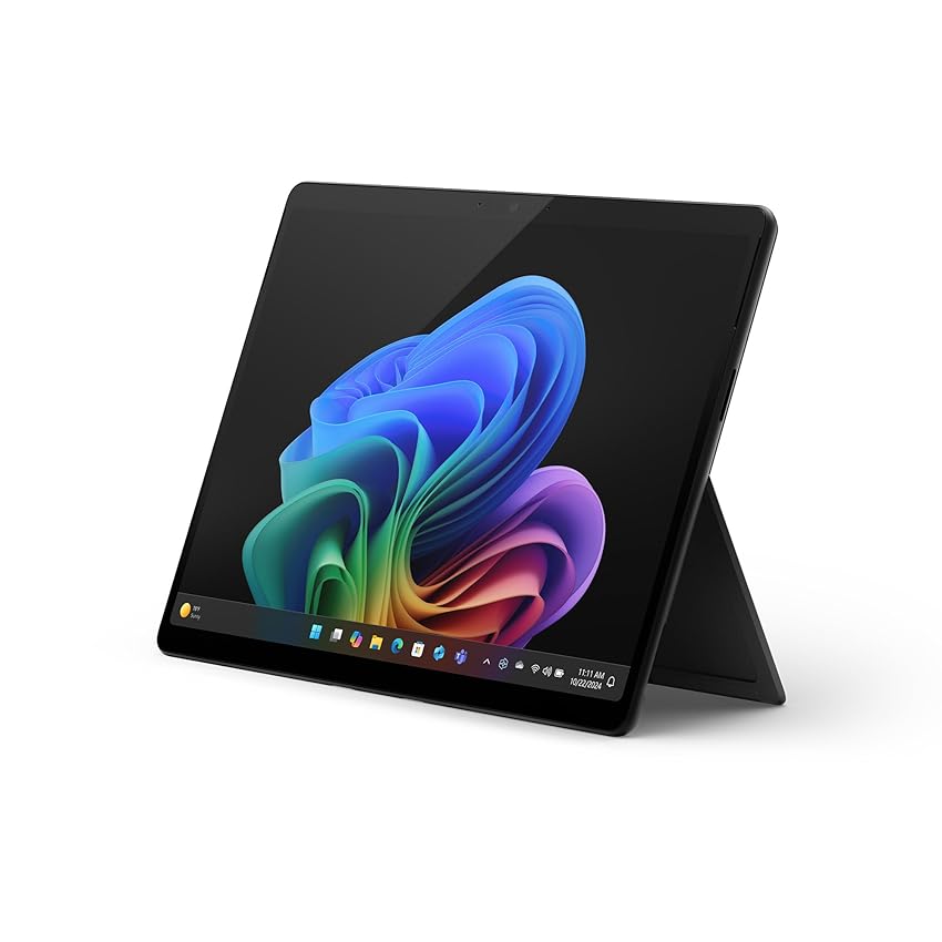 Microsoft Surface Pro (alimentatore non incluso) | Copilot+ PC | 13” OLED Touchscreen | Snapdragon® X Elite | 16GB RAM | 1TB SSD | Ultimo modello 11esima edizione | Nero