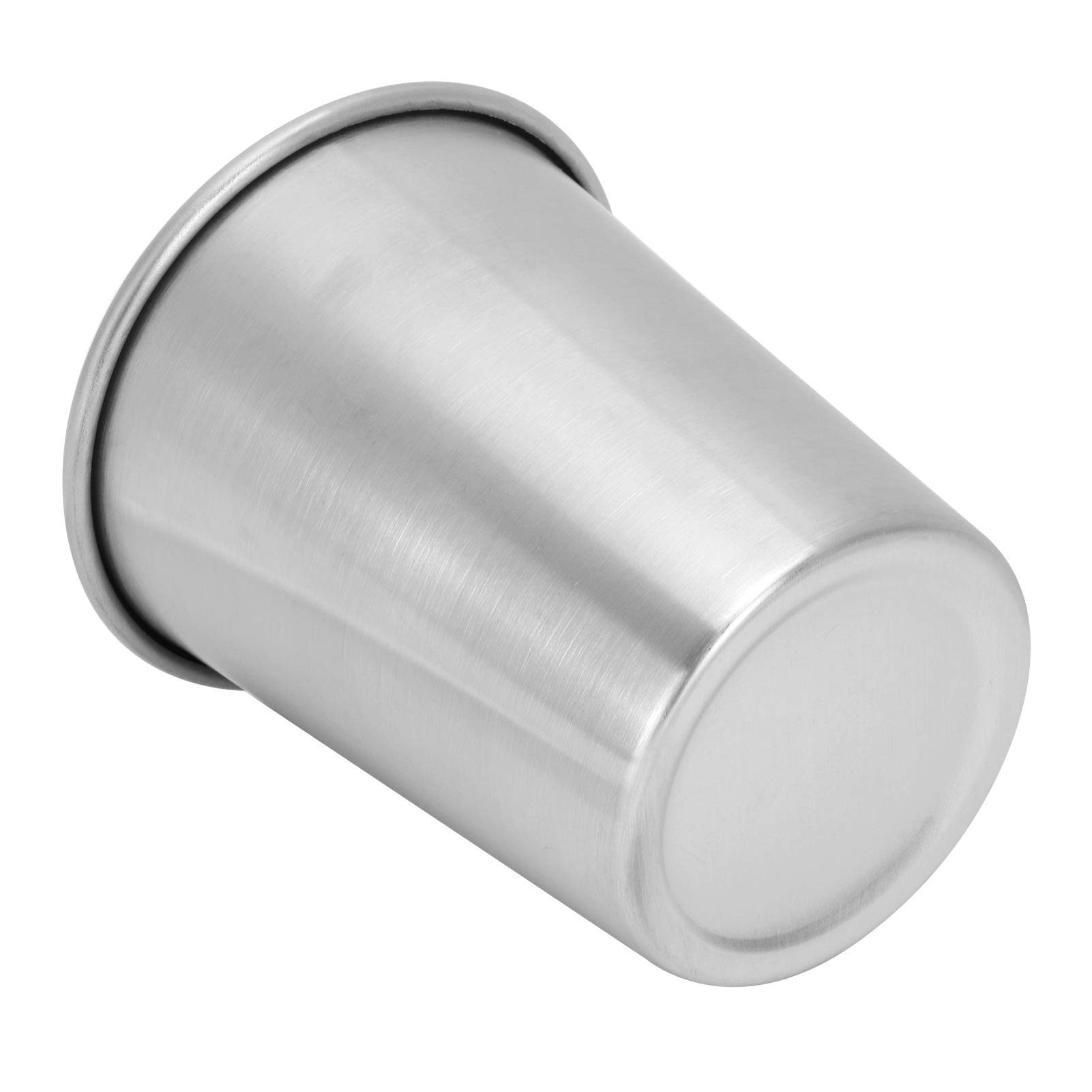 5 Pcs Tasse à Boire En Acier Inoxydable, Incassable, Empilable, Verres à Boire En Métal Brossé, Verres à Bière Refroidissants, Pour Voyager, Extérieur, Camping, Tous Les Jours