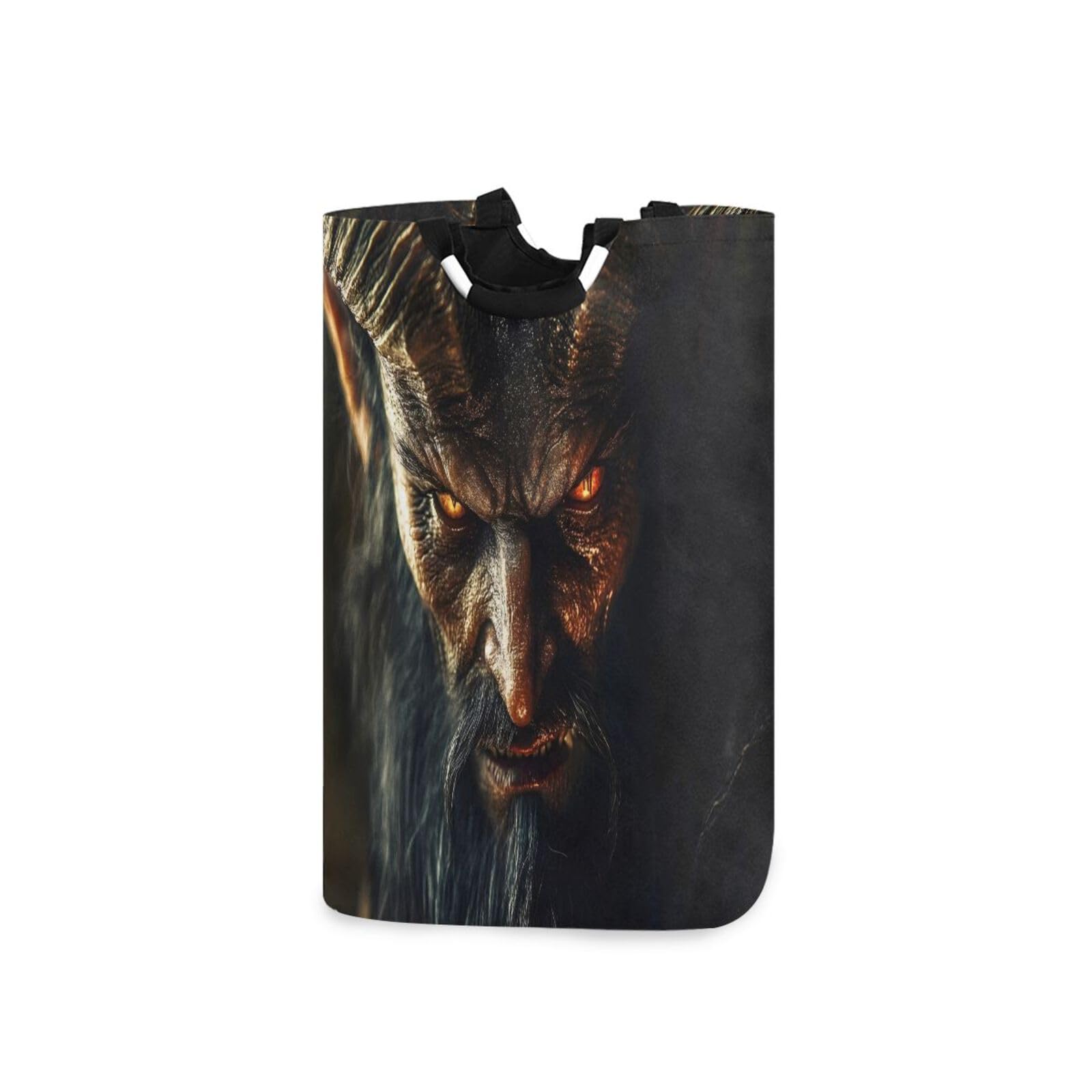 Jihqo Laundry Hamper Basket Devil Goat Man Pattern Collapsible Nursery Storage Bin Waterproof Clothing Baskets for Home Bedroom Bathroom Washing Room