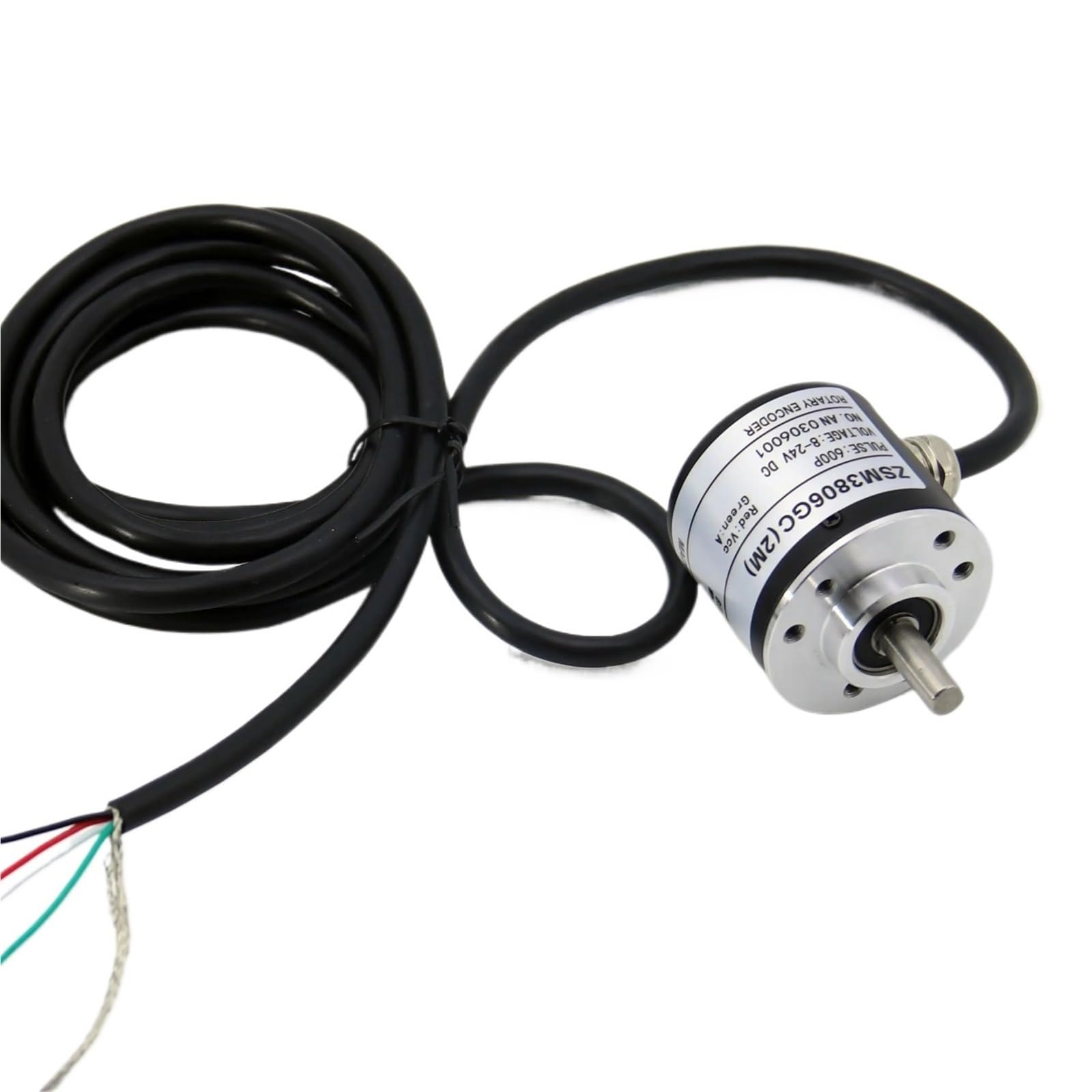 Encoder rotativo incrementale fotoelettrico 100/200/360/400/500/600P Uscita a collettore aperto NPN bifase AB Encoder rotativo ottico(400PR,Push pull output PNP,Input 8-24v)