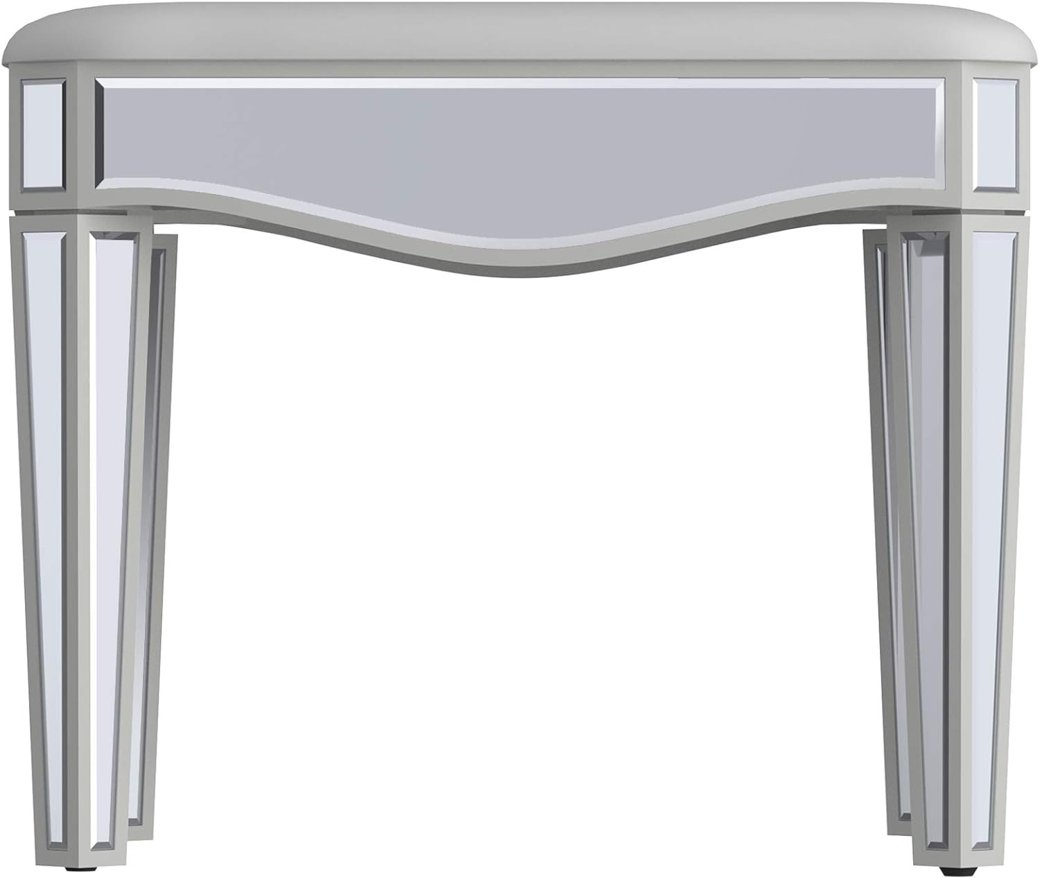 Flаѕh Sаlе Mirrored Vanity Stool, Modern Makeup Dressing Stool Comfortable Padded Cushioned Bench Piano Seat Chair for Bedroom, Bathroom, Simple Assembly